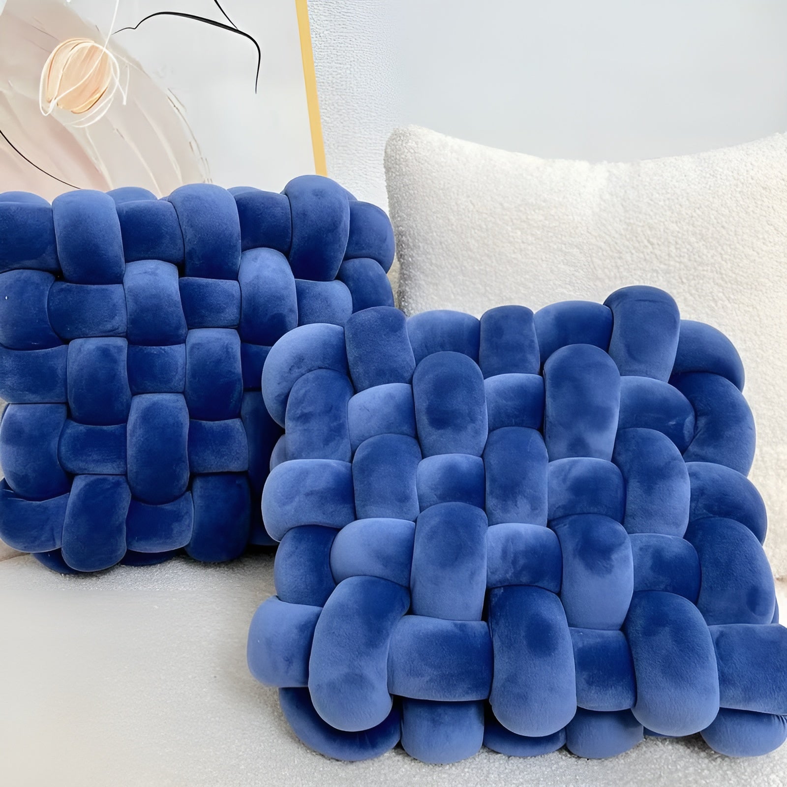 Knutedekorputer i 2-pakning – Myke og Dekorative | Perfekt for Sofa, Seng og Stue