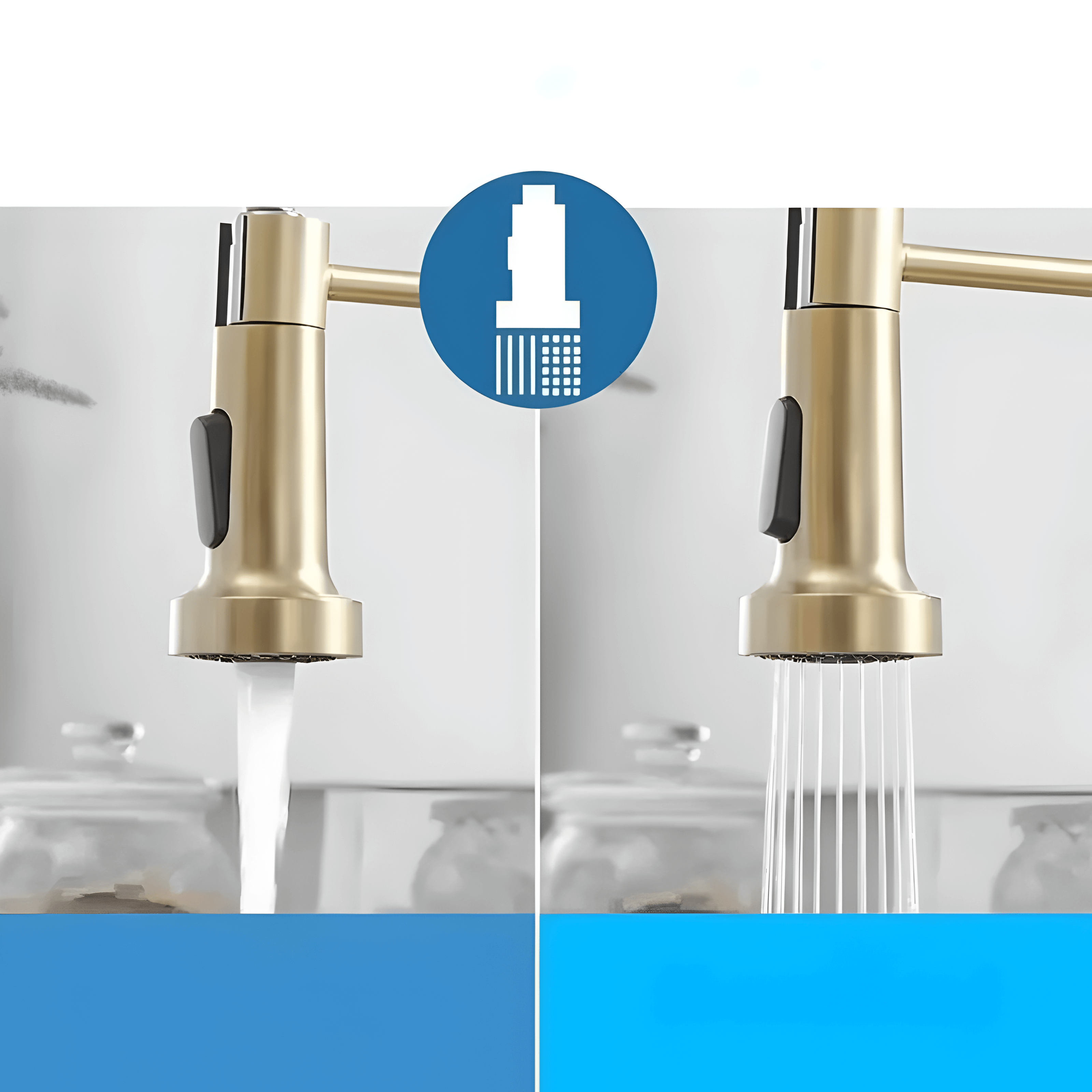 Rimelda – Kjøkkenkran med Utrekkbar Sprøyte (Børstet Stål)