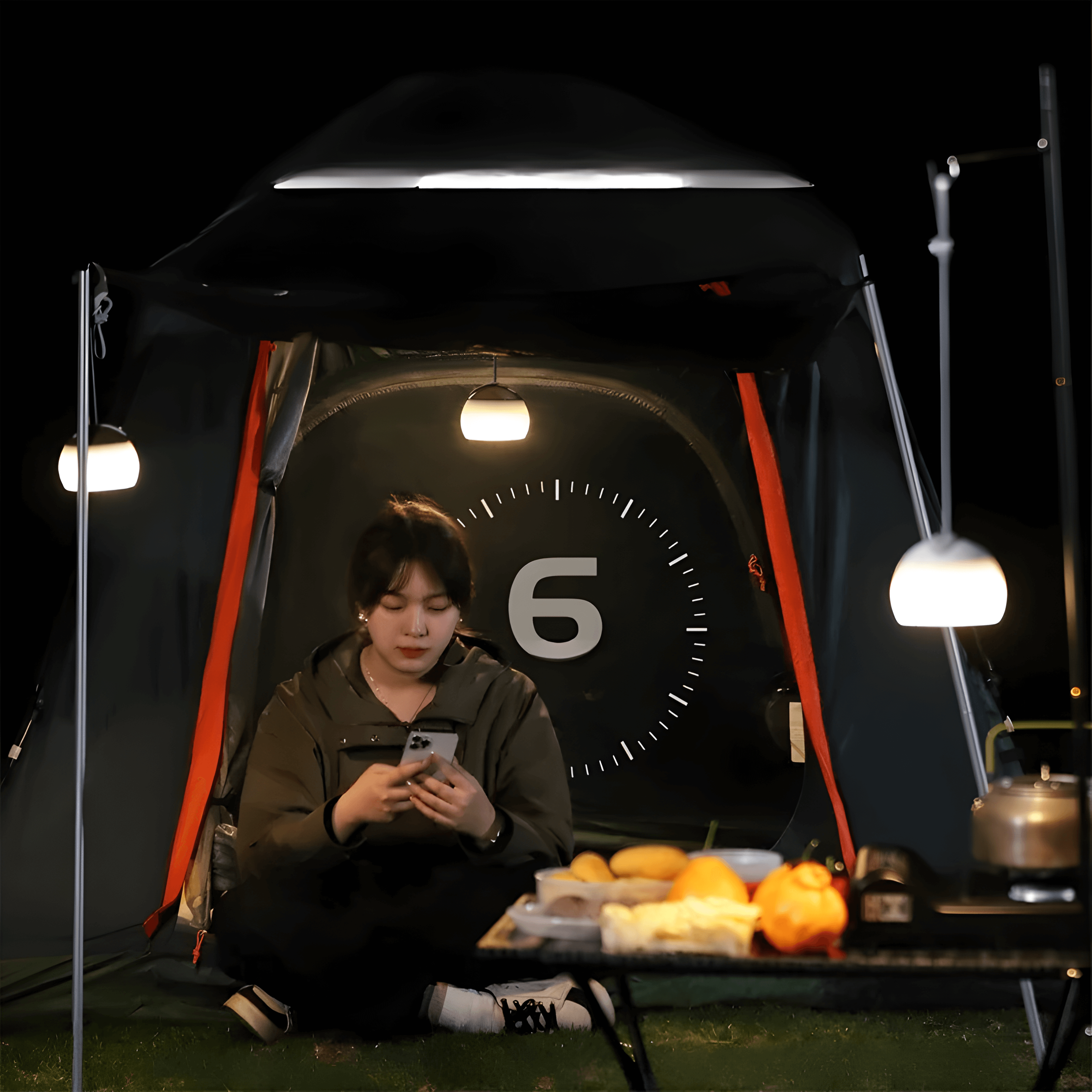 Krona – LED Hengelampe til Camping, Oppladbar