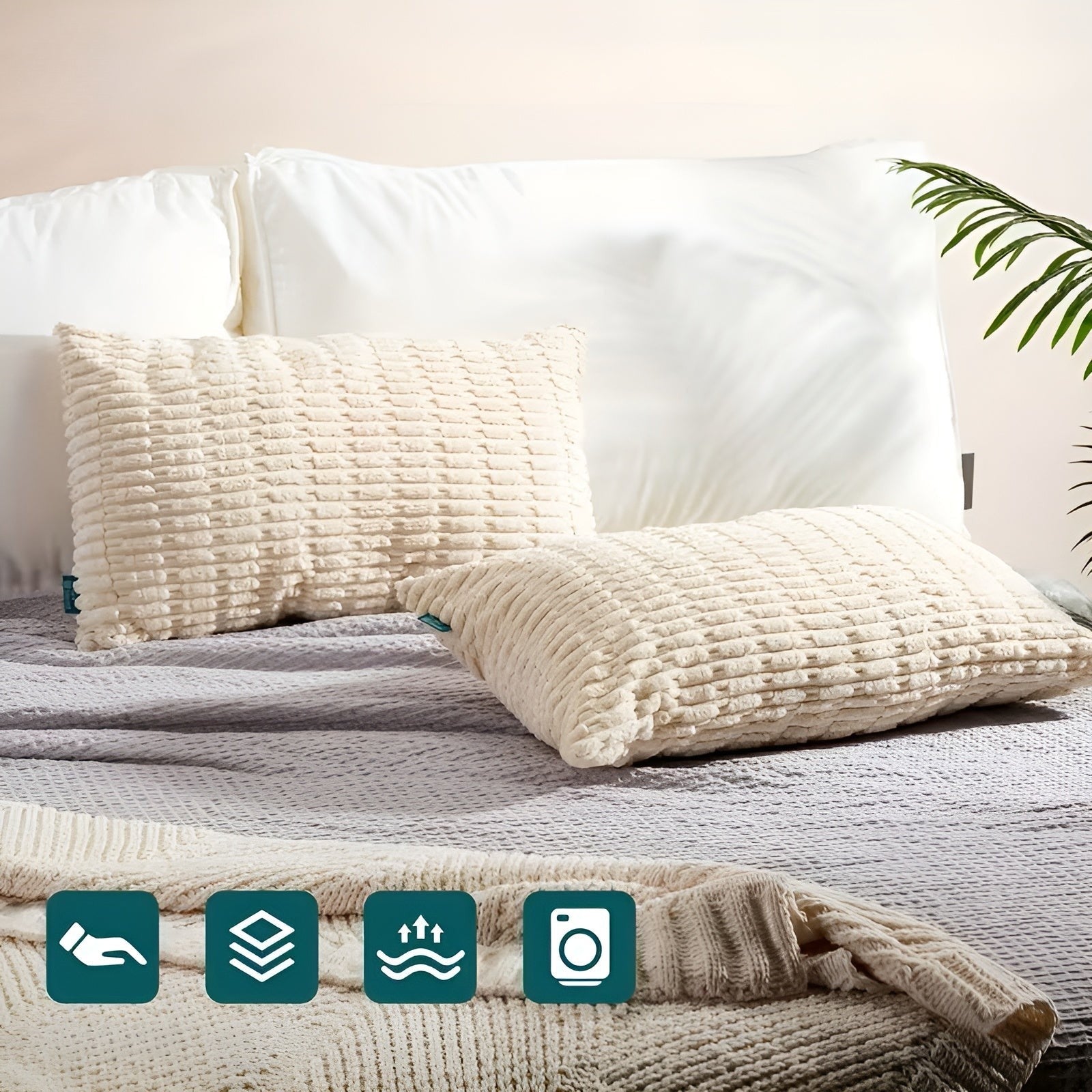 Kordpute i boho-stil – Myk og koselig | Perfekt for Sofa og Stue