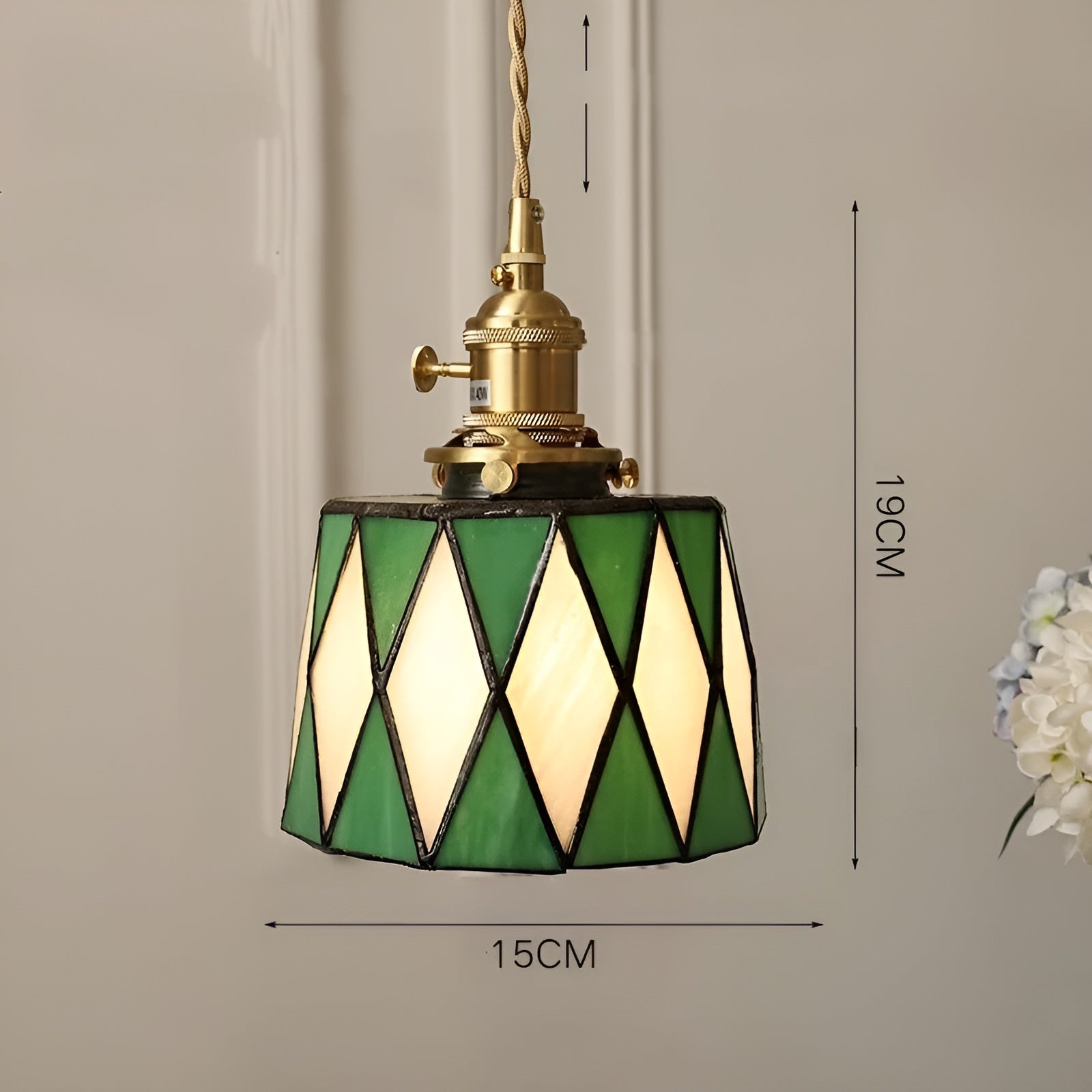 Europeisk Vintage Pendellampe – Stilig LED-pendellampe i tre og kobber | Med glasskuppel i design for stue og spisestue