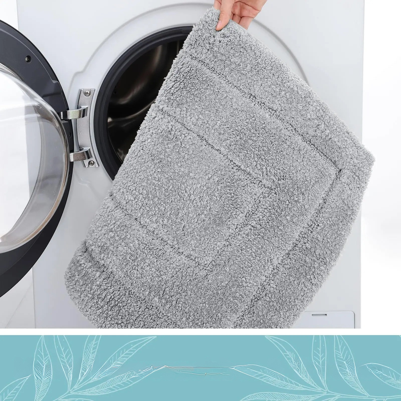 Badematte i Mikrofiber – Sklisikker og Vaskbar | Myk og Suger Godt til Bad og Dusj
