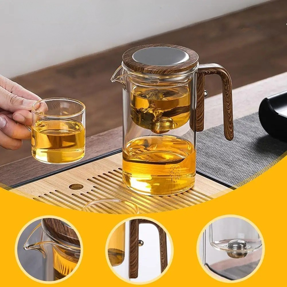 Tekanne I Glass- Magnetisk og Aromatett, Design Tekanne for Løs Te