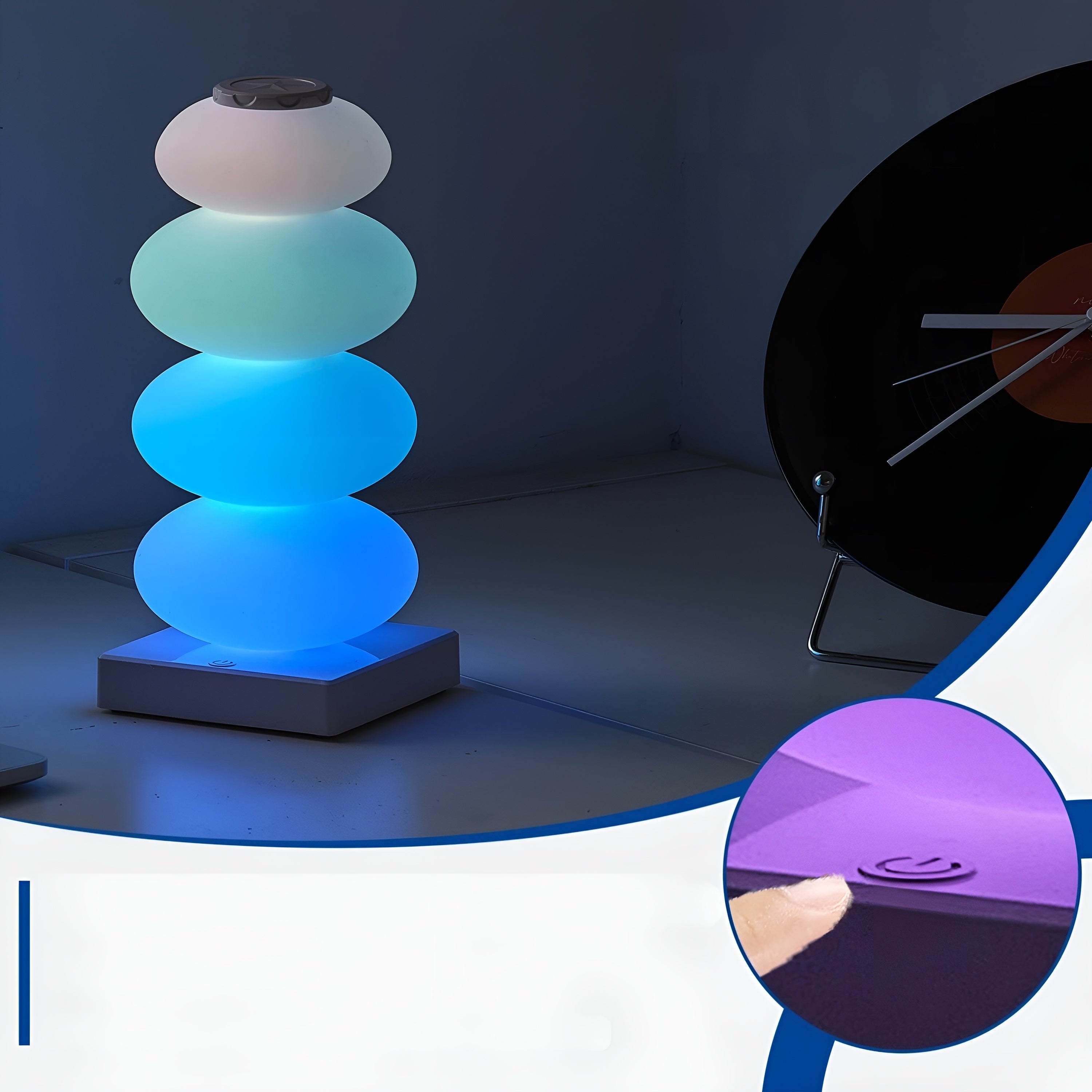 Nattbordlampe – Dimbar LED med 16 Farger | Touchkontroll og Stemningsfull Belysnin
