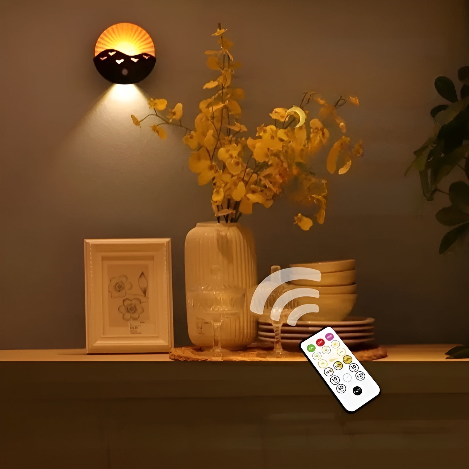 Led Vegglampe Med Bevegelsessensor – Dimmbar Og Oppladbar | Fargeskift For Soverom, Gang Og Bad