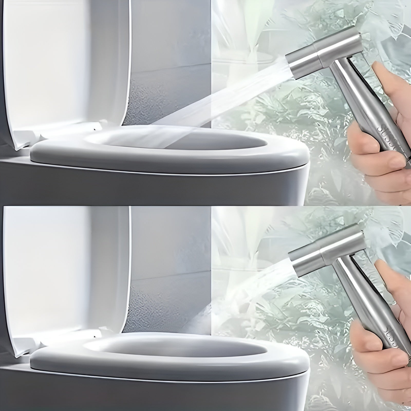 Dusjhode-sett i Rustfritt Stål – Høyt Trykk og Bidet Hånddusj | Moderne Baderomstilbehør med Omstiller