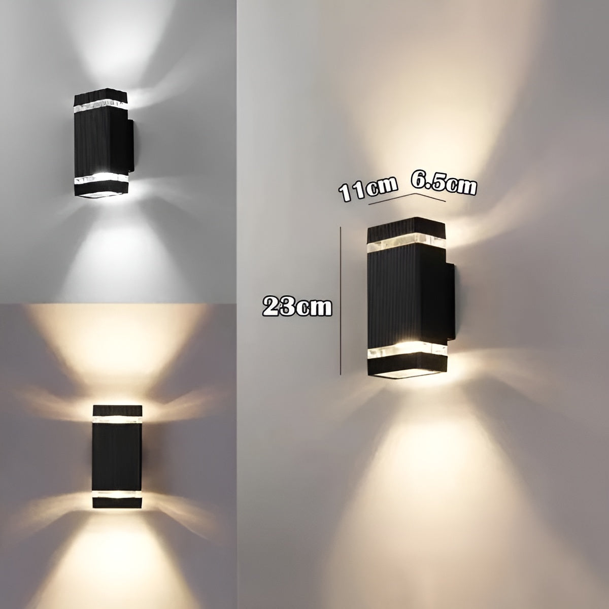 LED Utendørs Vegglampe – Moderne Opp- og Nedlys | Vanntett for Hage og Balkong