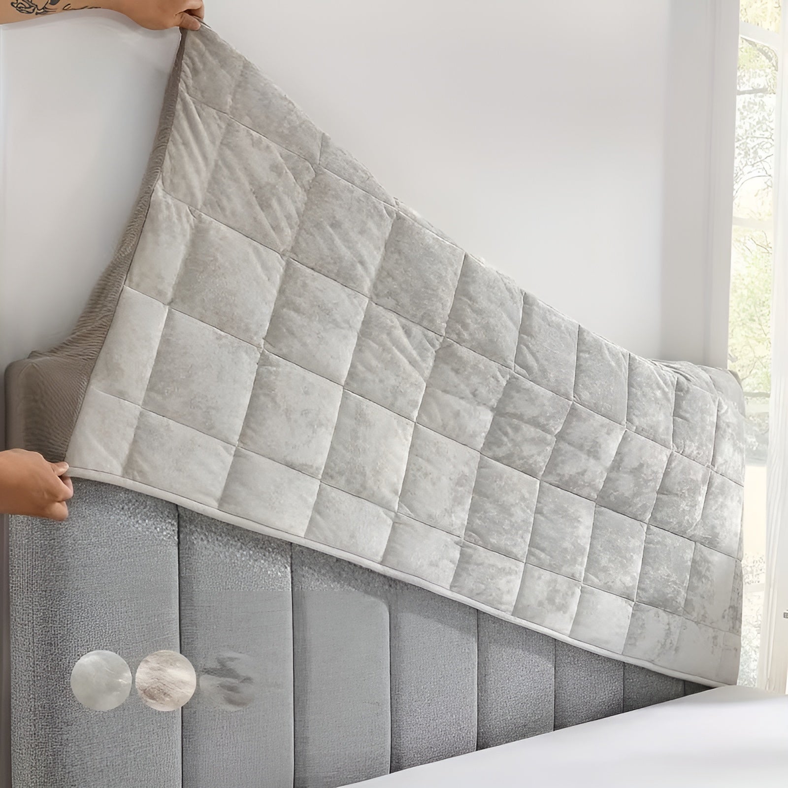 Hodegjerdeovertrekk Med Elastisk Bånd – Mykt Og Elastisk | Med Praktiske Sidelommer Til Sengen