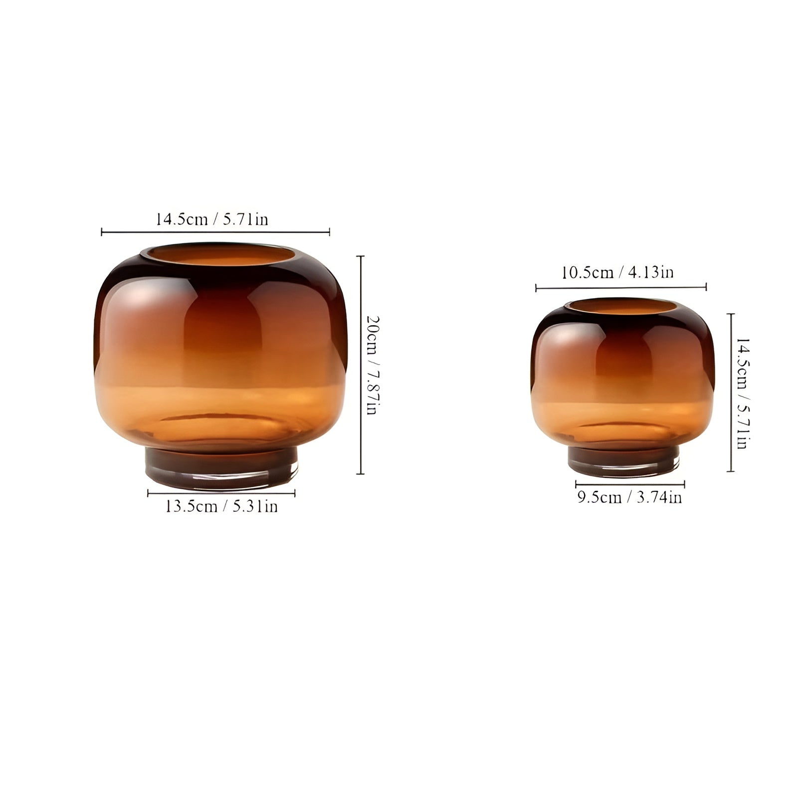 Håndblåst Glassvase – Minimalistisk Og Dekorativ | Gjennomsiktig Design For Blomster Hydroponikk Og Moderne Hjem