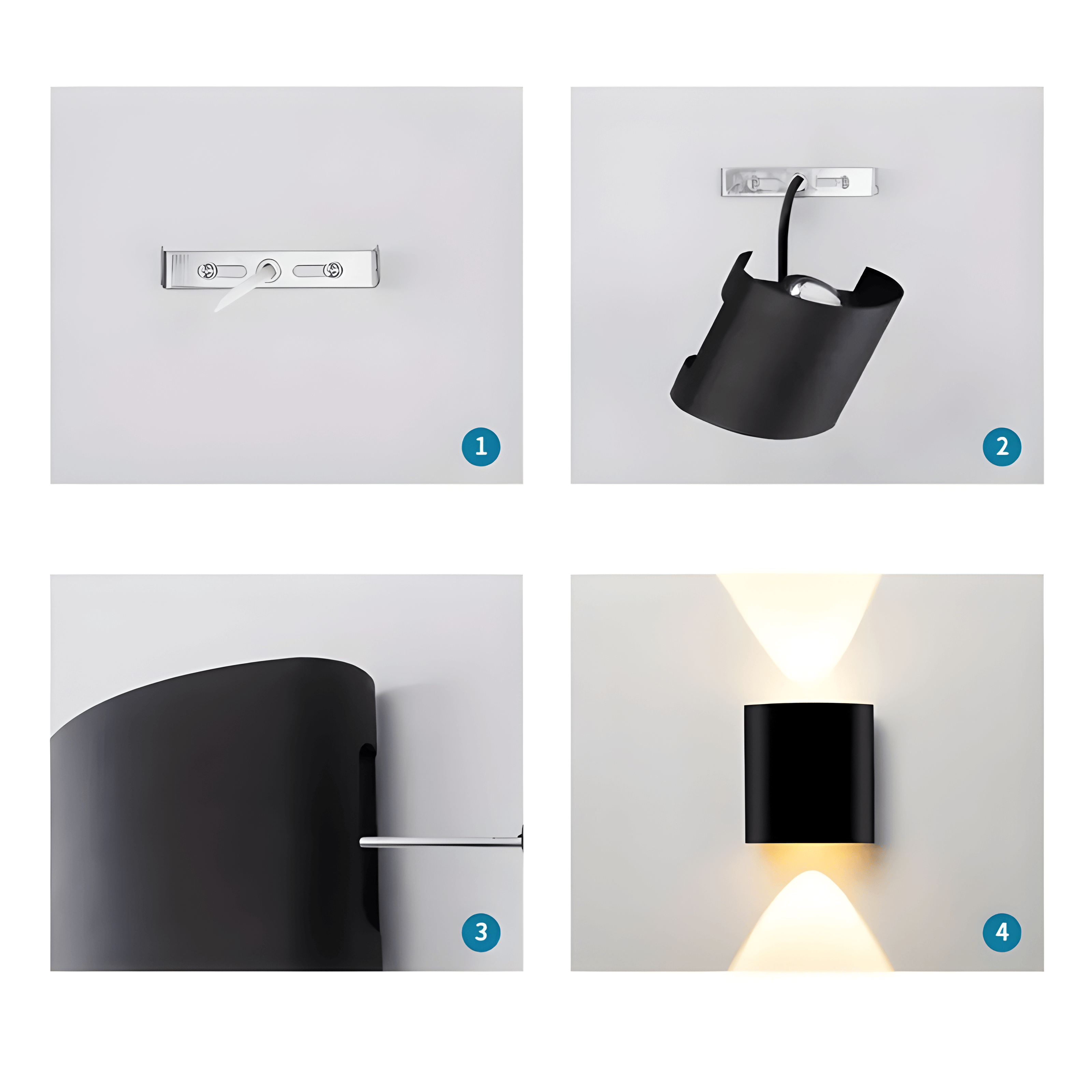 Krona – Led Vegglampe 3-pakning (Minimalistisk Design)