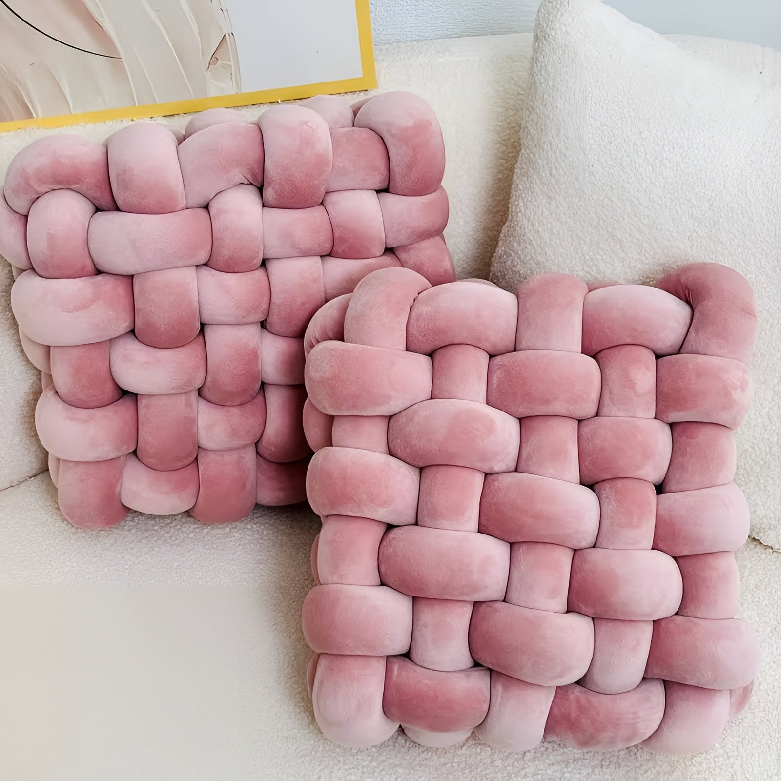 Knutedekorputer i 2-pakning – Myke og Dekorative | Perfekt for Sofa, Seng og Stue