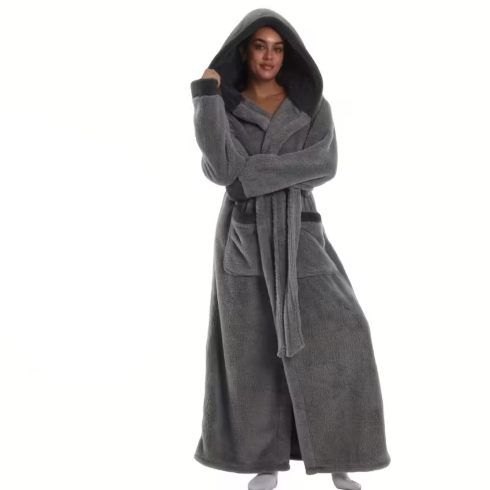Lang Hettebadekåpe – Myk og Varm | Perfekt for Hjemmebruk og Reise