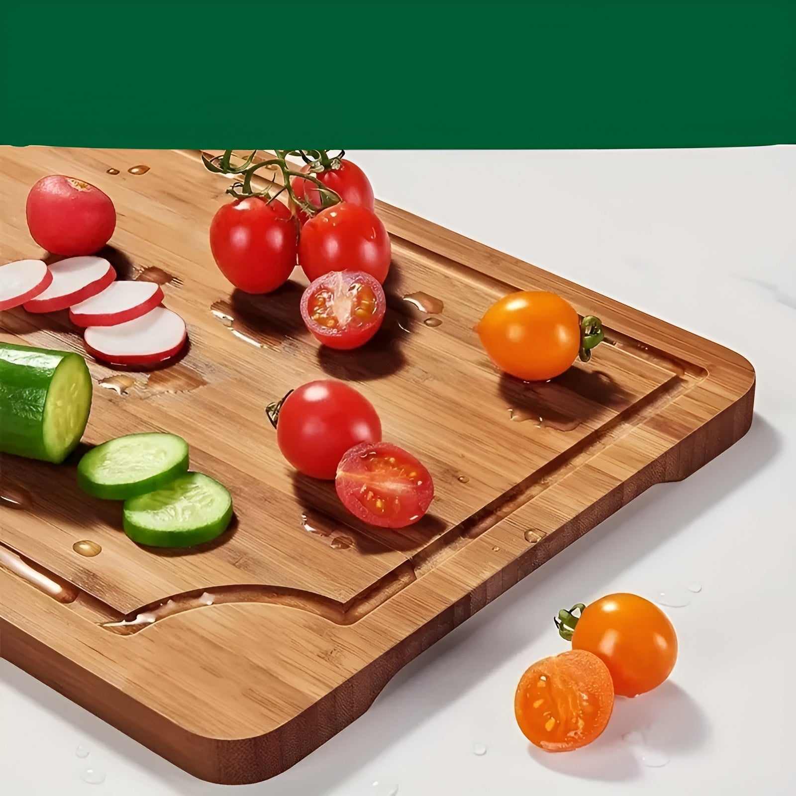 Bambus Schneidebrett-Set (3-teilig) – Robust, Messerschonend & Hygienisch | Ideal für Küche & Alltag