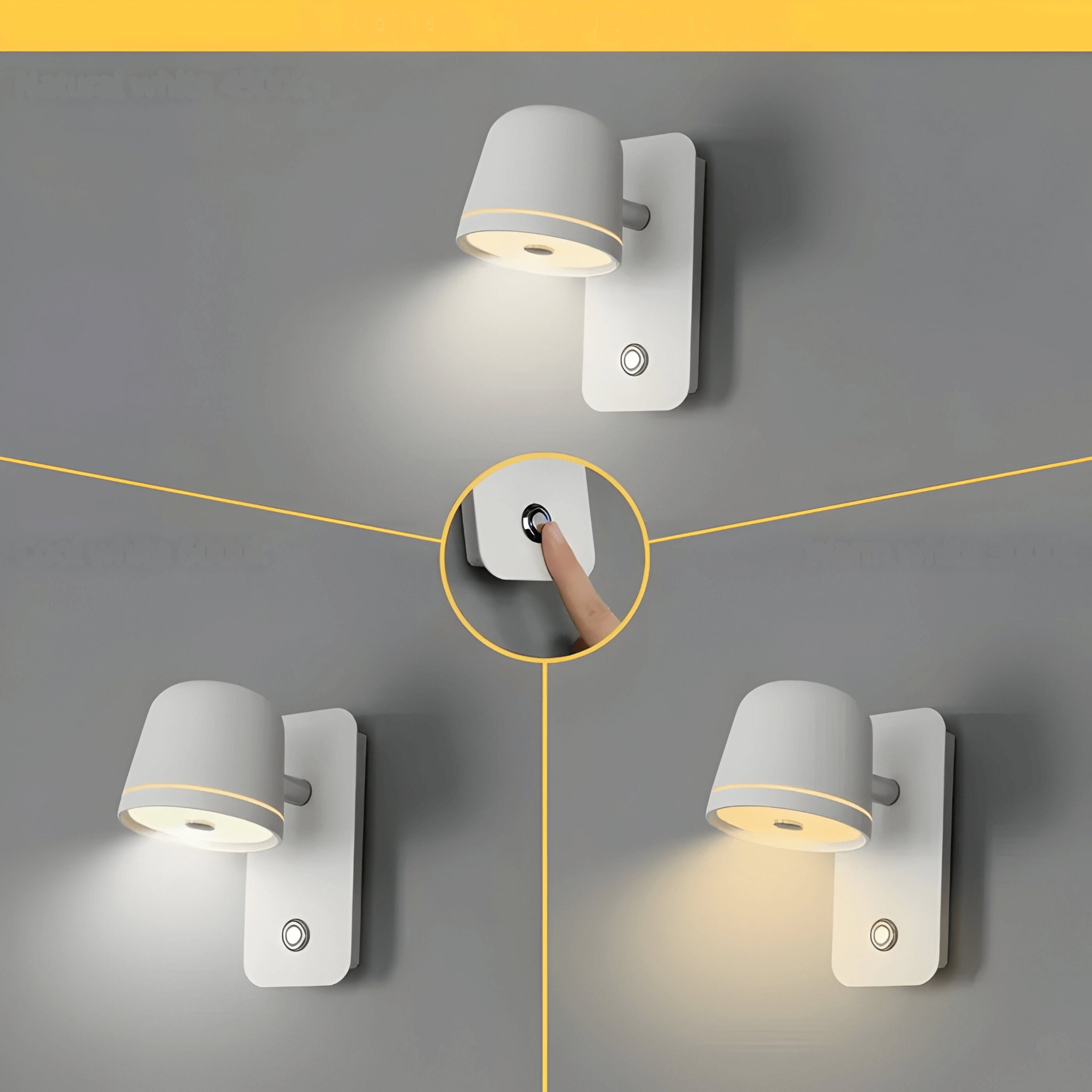 Runar – Vegglampe med Justerbar LED og Touch-Bryter