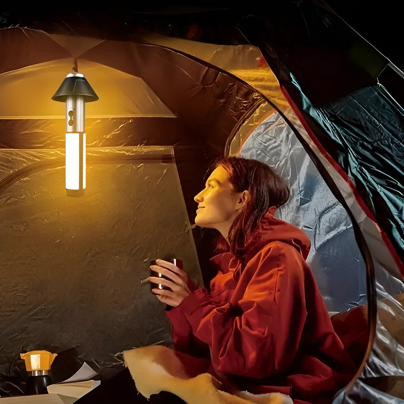 LED Campinglykt – Oppladbar og Sammenleggbar | 270° Justerbar Arm og Flere Lysmoduser