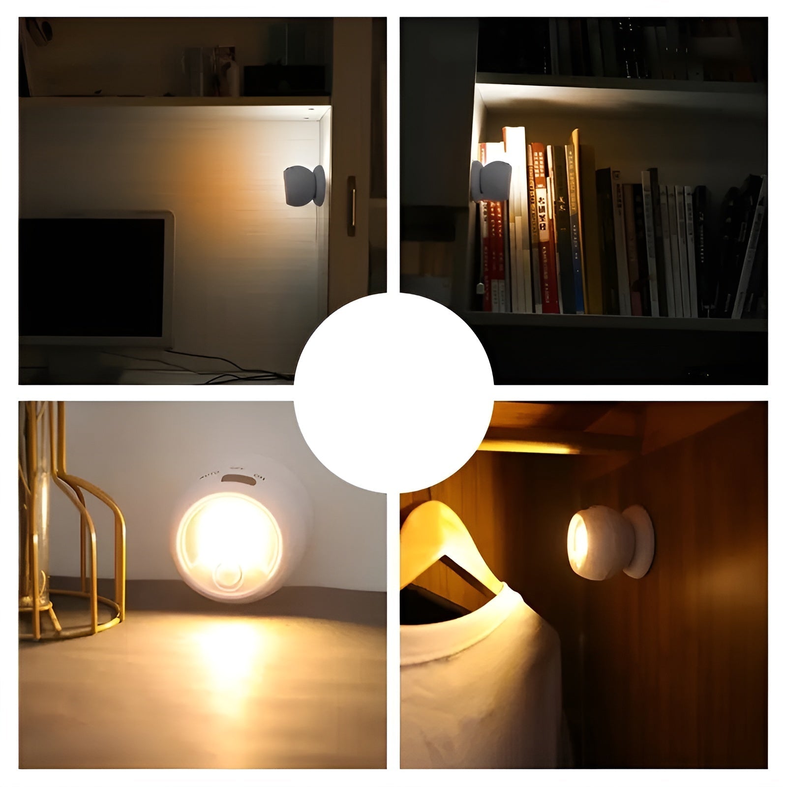 LED Nachtlicht mit Bewegungssensor – 360° Drehbarer Kopf | Magnetische Befestigung