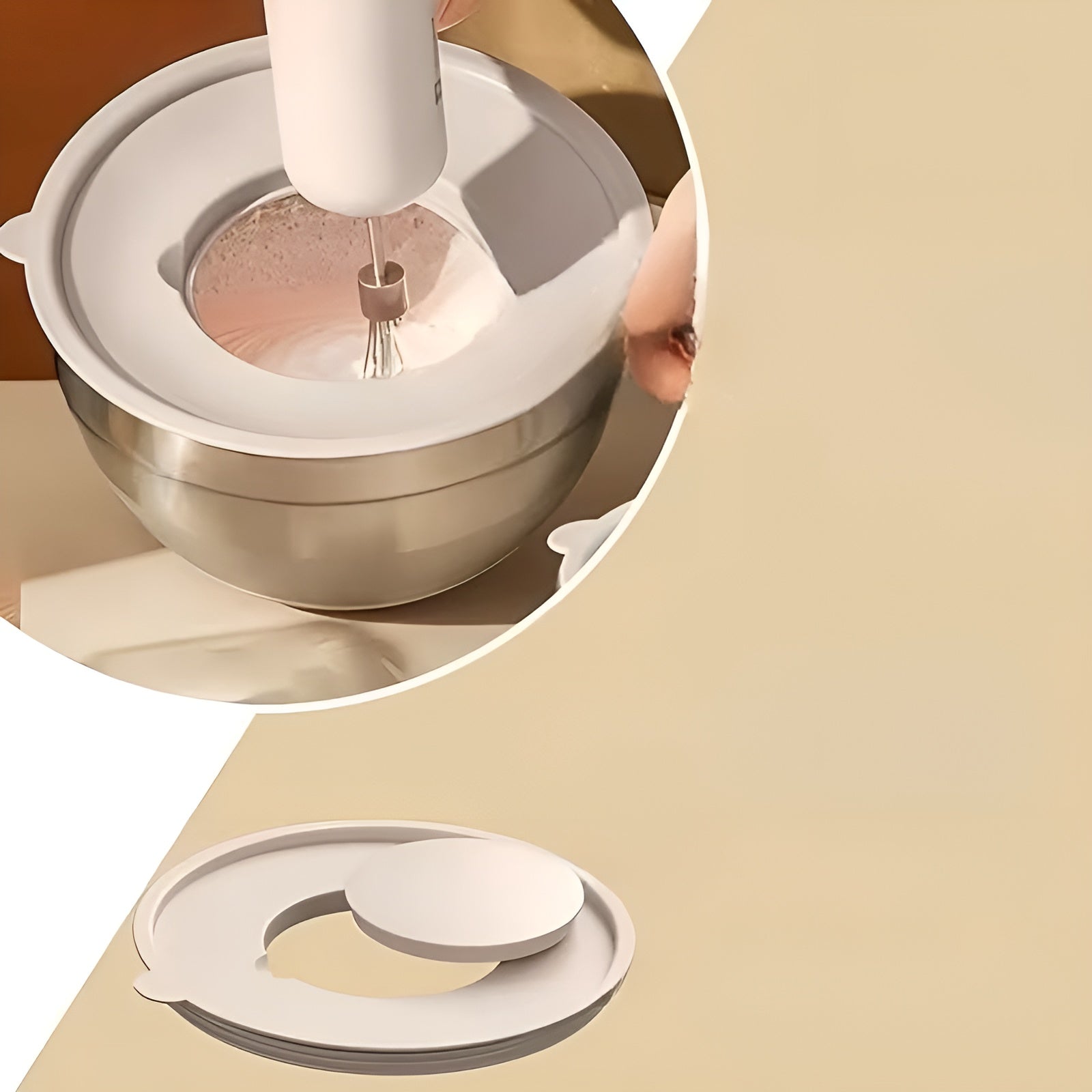 Rørbollesett i Rustfritt Stål (15 deler) – Sklisikker Silikonbunn | Perfekt til Baking og Matlaging