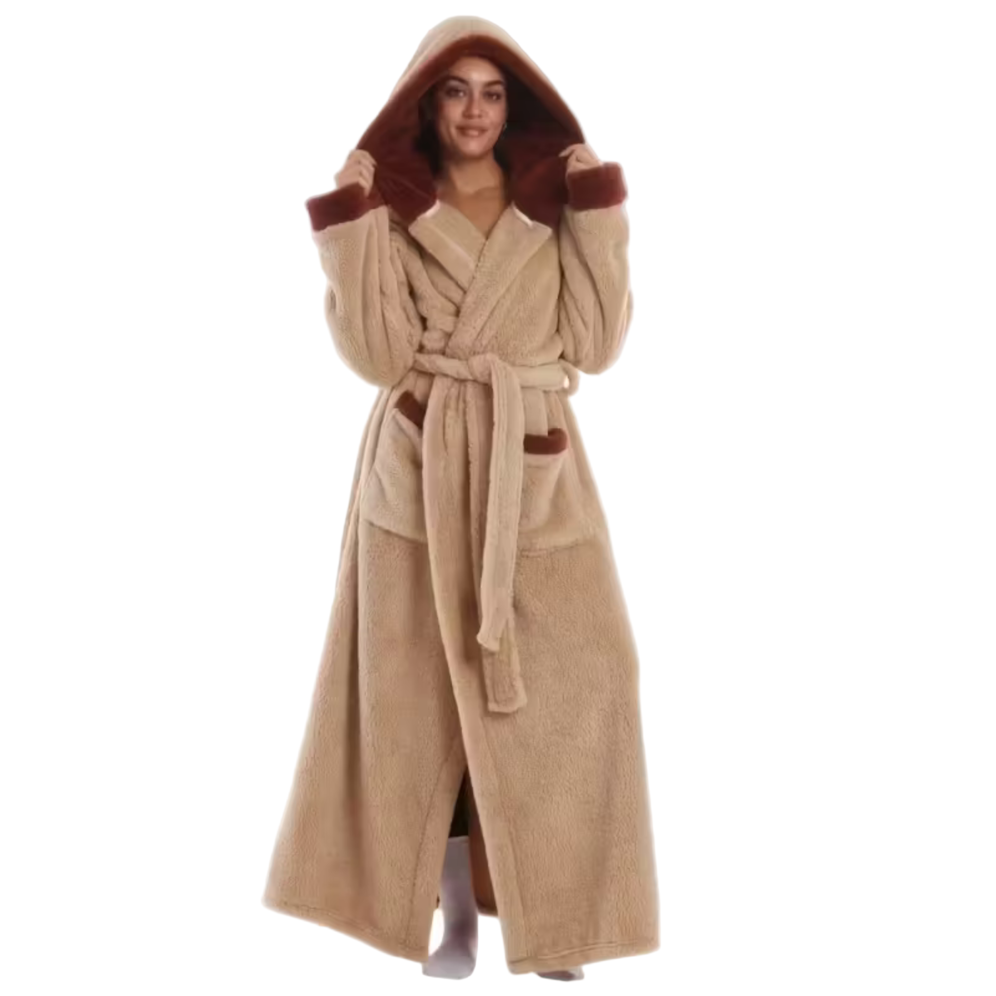 Lang Hettebadekåpe – Myk og Varm | Perfekt for Hjemmebruk og Reise