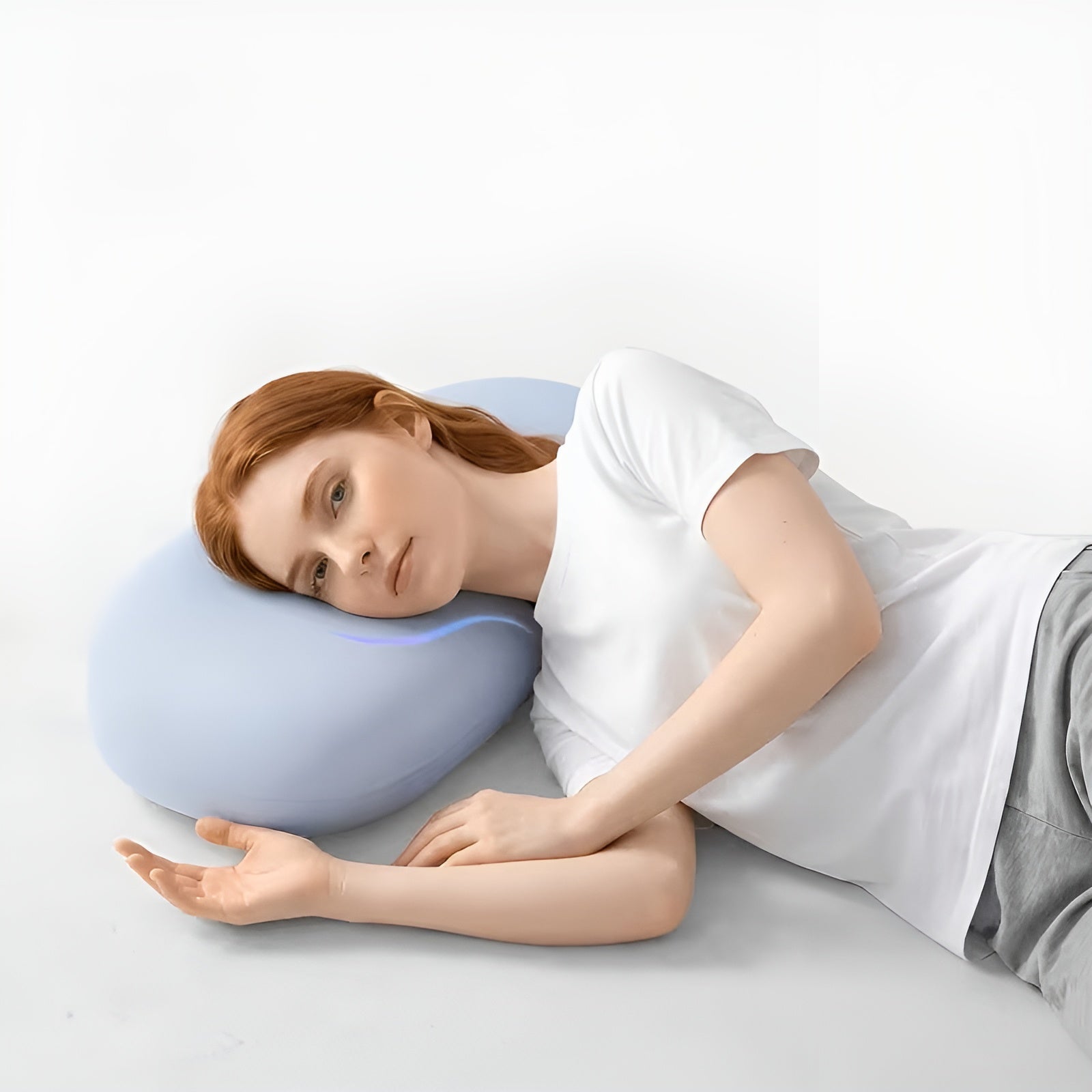 Cloud Ergonomisk Nakkepute – Pustende Og Kjølig | Perfekt For De Som Sover På Siden Eller På Magen, Egnet For Bruk Hele Året
