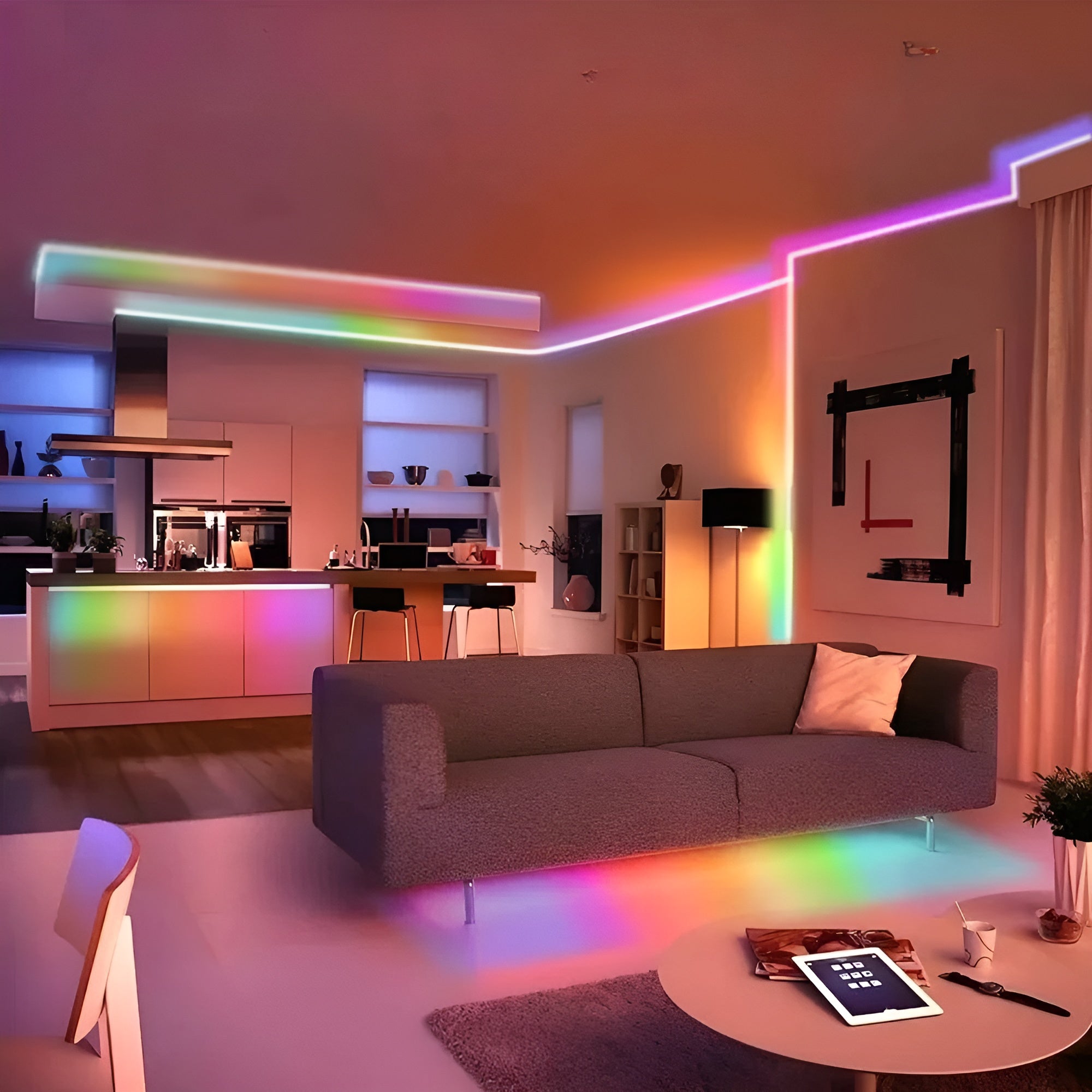 Neon LED Lyslist – Fleksibel og Dekorativ | Perfekt for Stue og Soverom