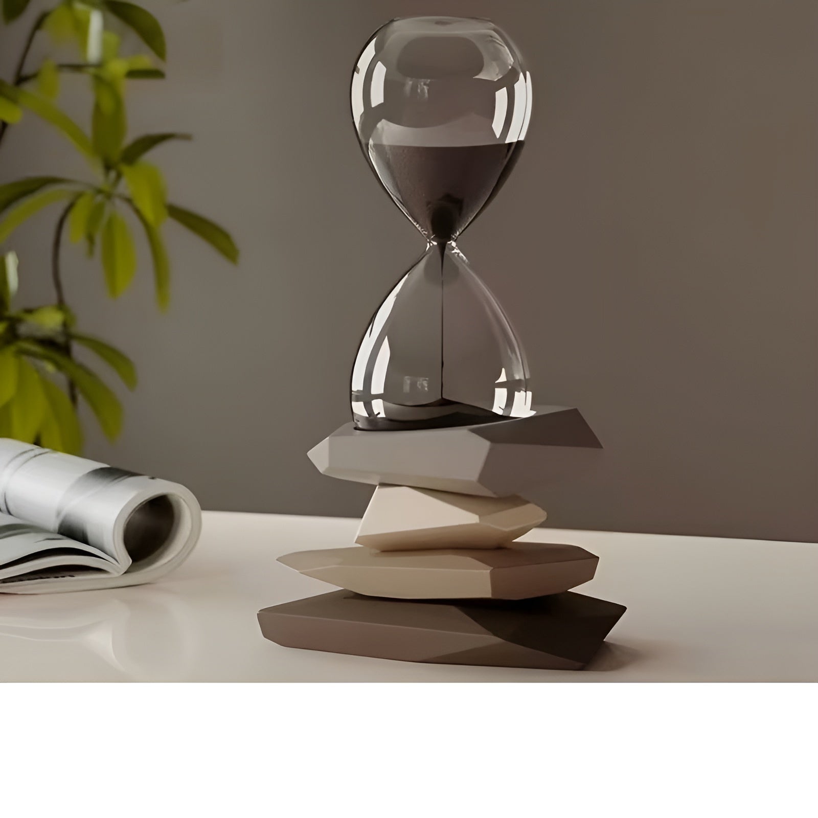 Minimalistisk Timeglass – Tidløst Og Dekorativt | Perfekt For Stuen Og Kontoret - Brun (about 5 minutter) - Timeglass