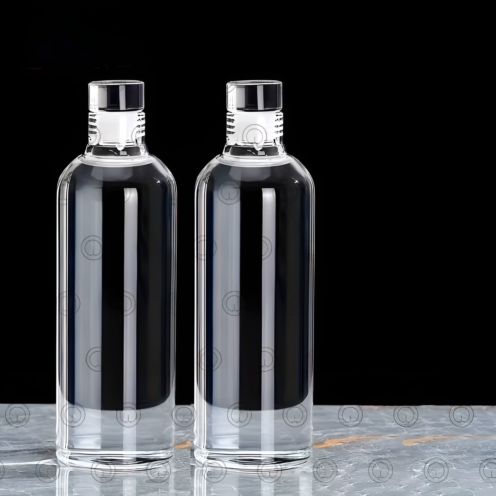 Drikkeflaske i Borosilikatglass – Lekkasjesikker og Lett | Perfekt for Kaffe Te og På Farten - 2 Stk - Vannflasker