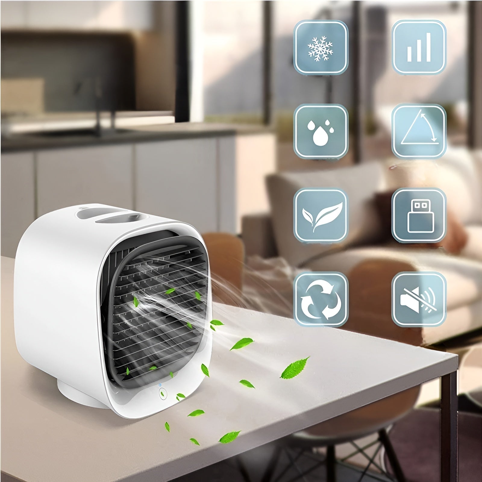 Luftkjøler med Luftfukter – Avkjølende og Fuktighetsgivende | Perfekt for Varme Sommerdager