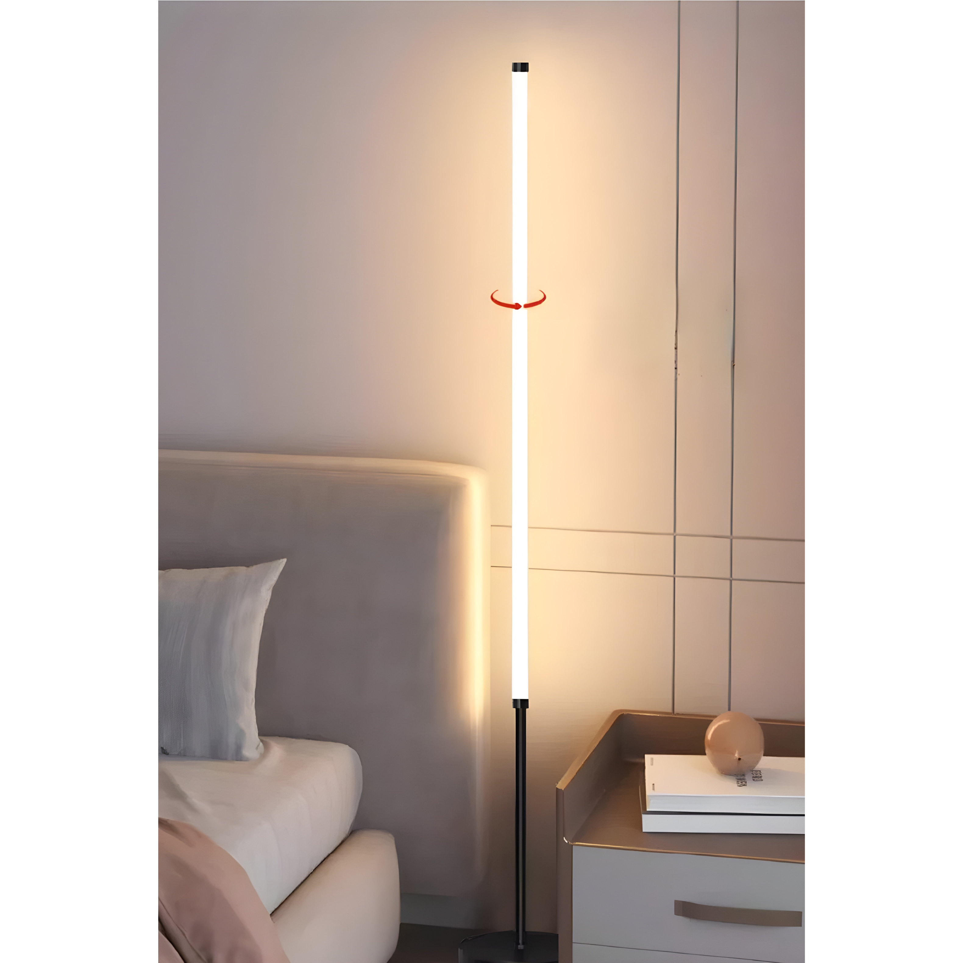 Hjørnelampe med LED-lys – Dimmbar og Stemningsfull | Perfekt for Stue og Soverom