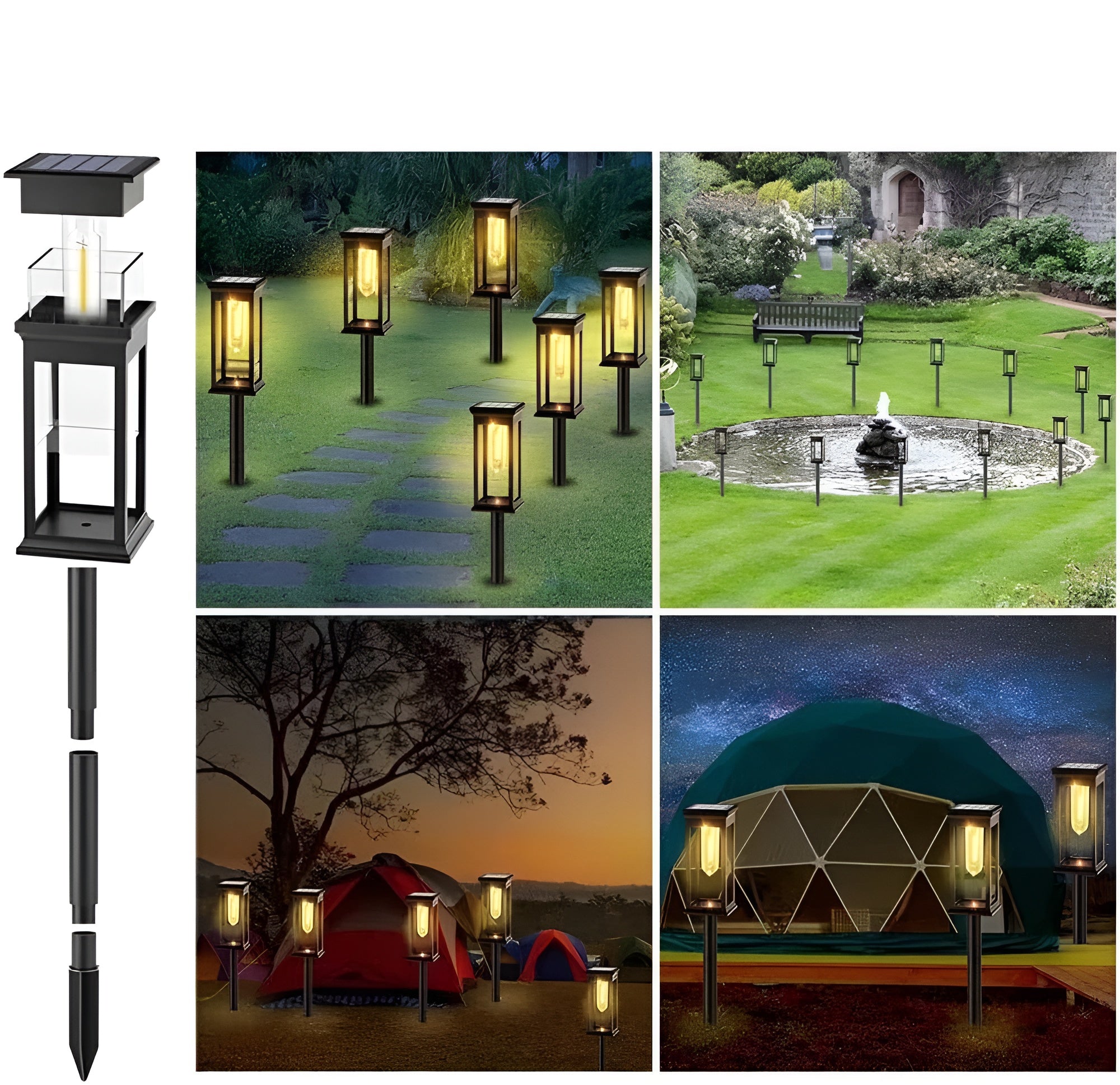 Solcellelampe til Hage – Dekorativt Lys for Koselig Stemning | Perfekt for Terrasse og Hage