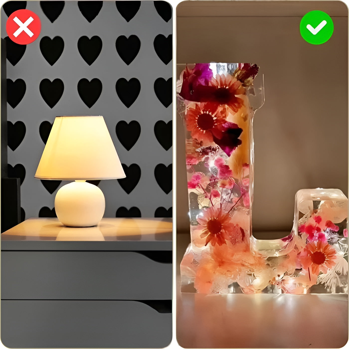 Blomster Bokstavlampe – Dekorativ og Koselig | Perfekt til Hjem og Fest
