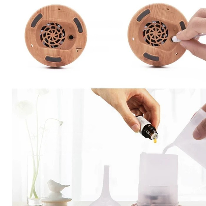 Aroma Diffusor Med 3d-glassdesign - Led-fargeendring Og Duftoljefunksjon