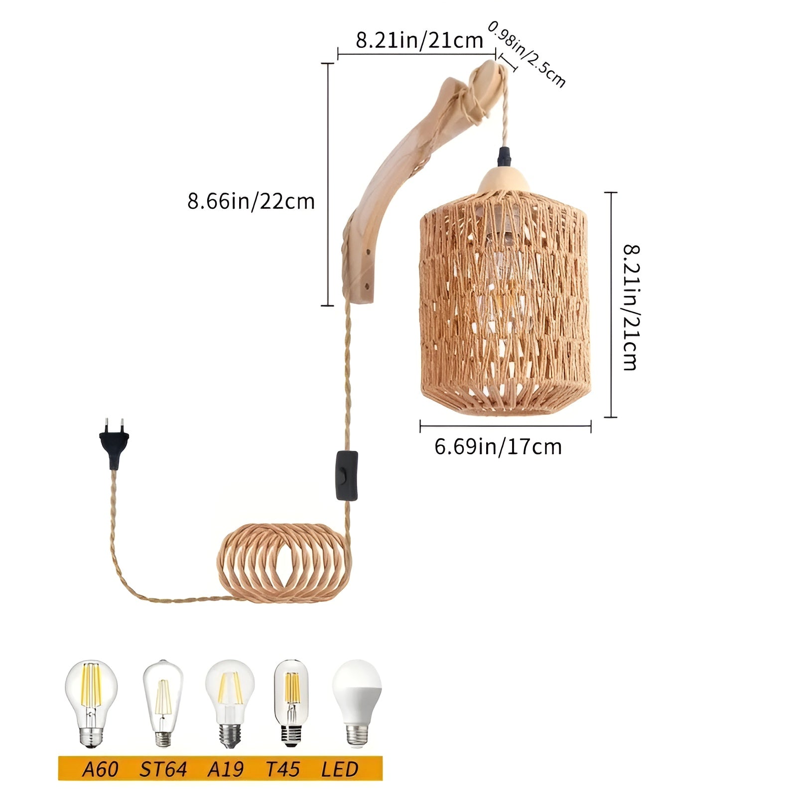 Taklampe i Boho-stil – Håndvevd i Naturfibre | Perfekt for Spisestue og Soverom