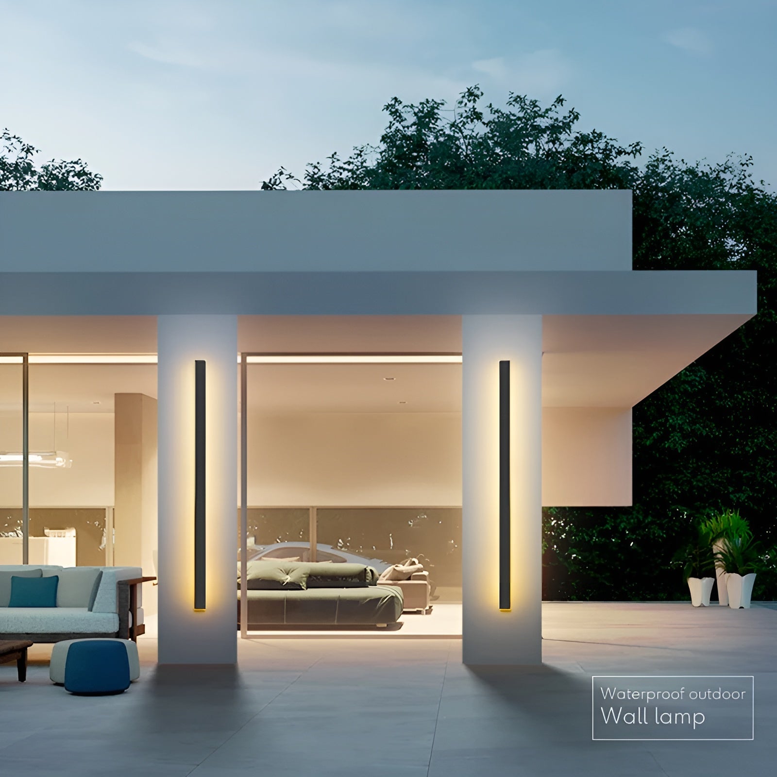LED utendørslampe i aluminium – Stilren og Vanntett | Perfekt for Terrasse Inngang og Stue - Lysarmaturer for vegg