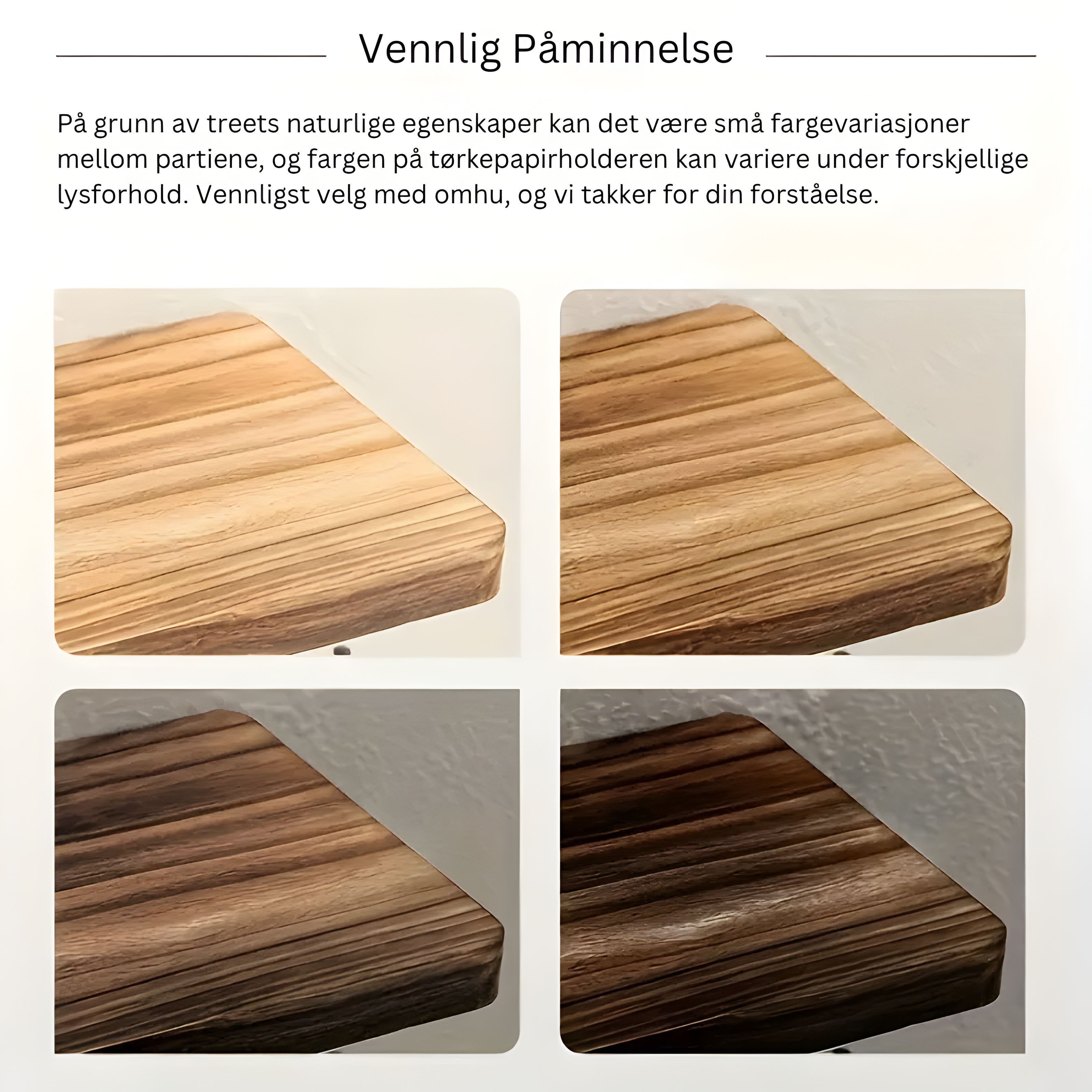 Nordal – Veggmontert Papirholder I Tre Med Hylle