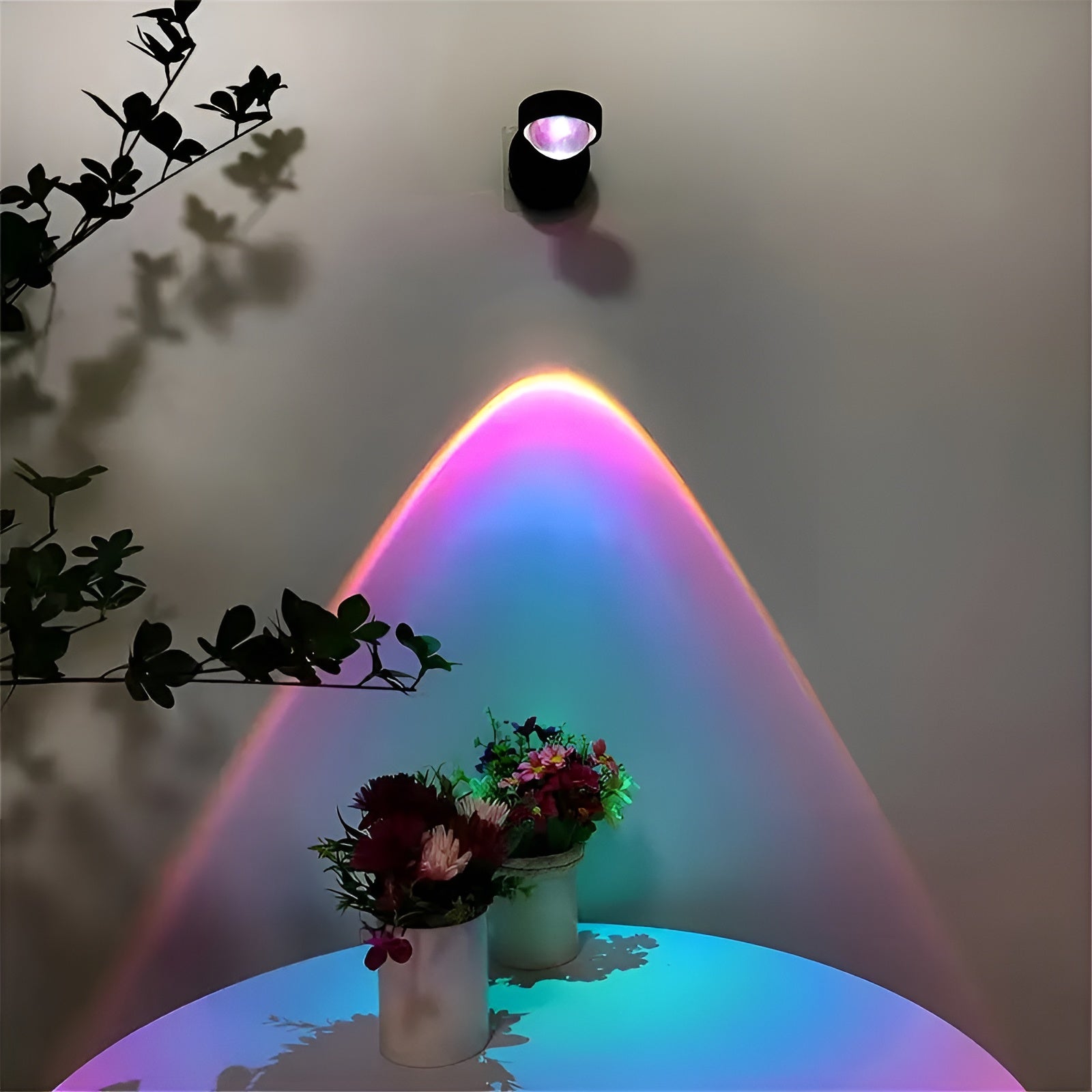 Led-vegglampe 360° Dreiebar – Stemningsfullt Lys, Dimbar | Usb-oppladbar For Hjemmebruk