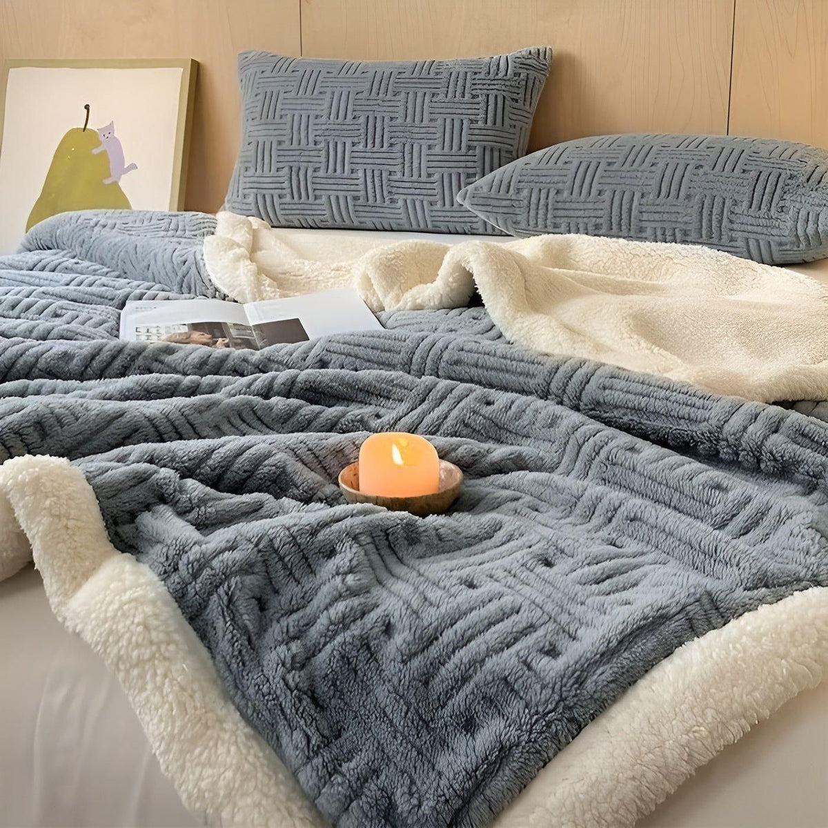 PlushHaven Pledd – Dobbeltsidig, Mykt Plysjpledd for Alle Årstider