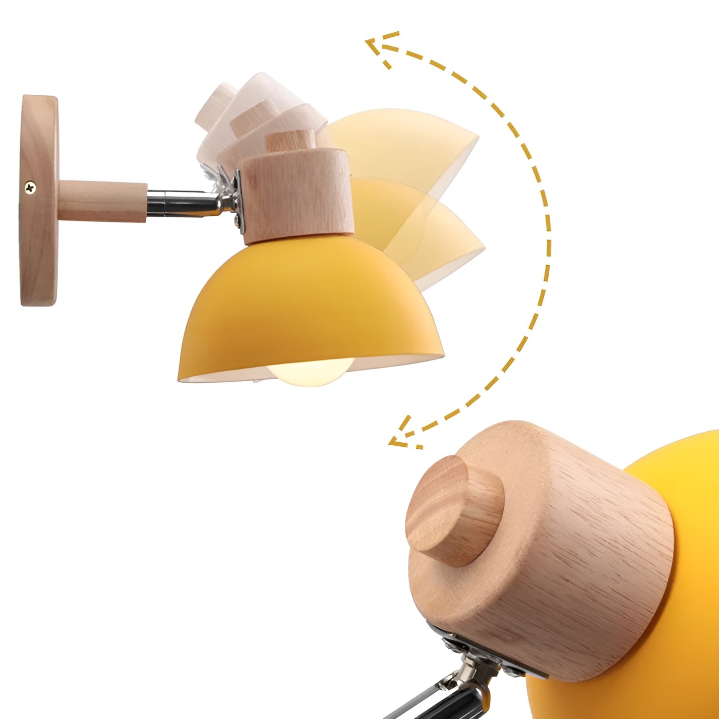 LED Leselampe til Vegg – Roterbar og Elegant | Tilpasset Sengen