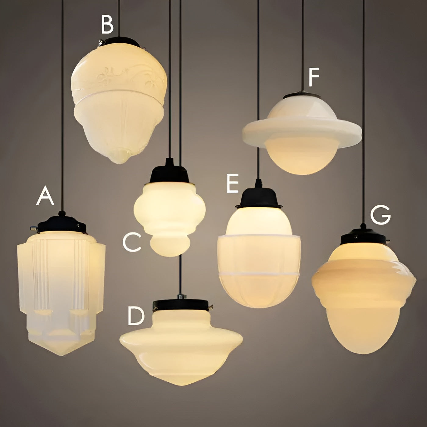 Hengelampe I Frostet Glass - Vintagedesign Med Geometrisk Glass