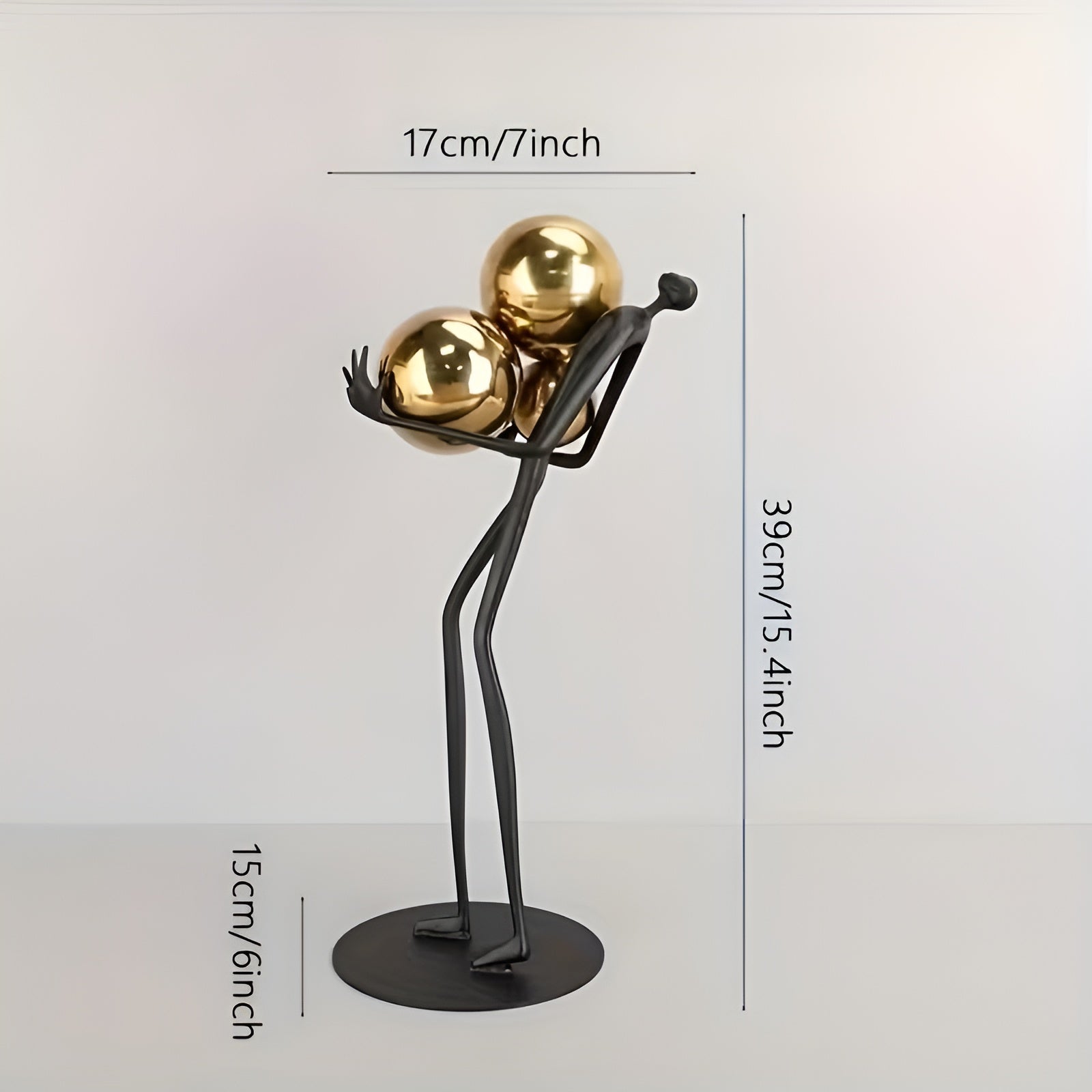 Metallskulptur med Kule – Moderne og Minimalistisk | Perfekt for Inne- og Utebruk