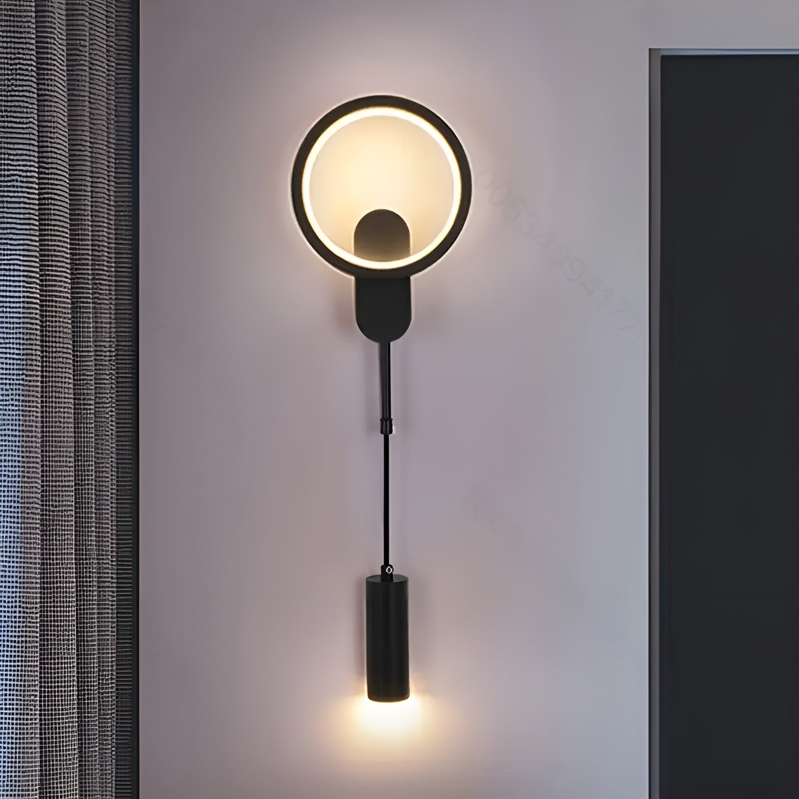 LED Vegglampe – Stilren i Svart og Gull | Dekorativ Belysning for Stue, Soverom og Gang