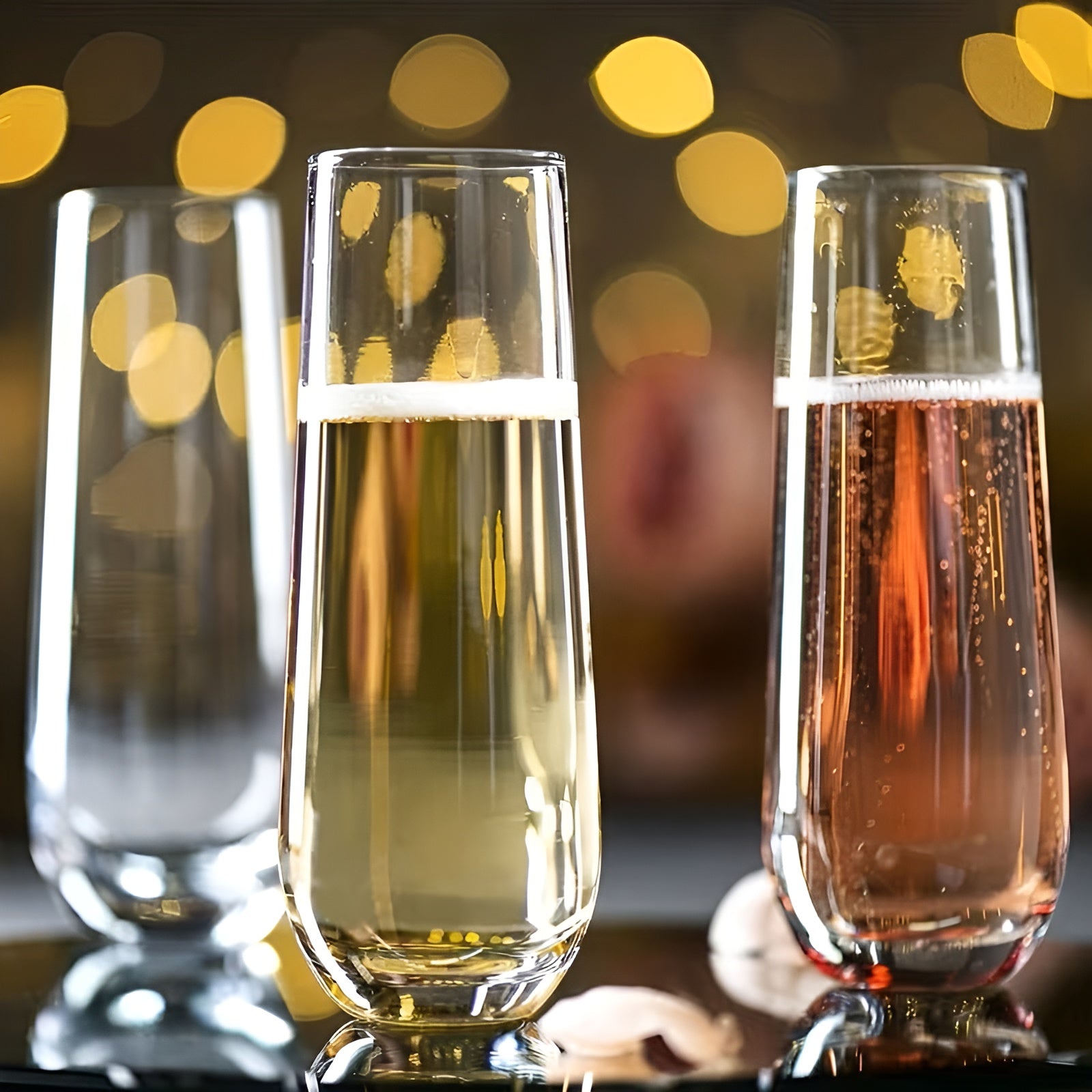 Champagneglass 9-pk – Roséfarget Og Elegante | 300 ML Til Prosecco, Mimoser Og Fest