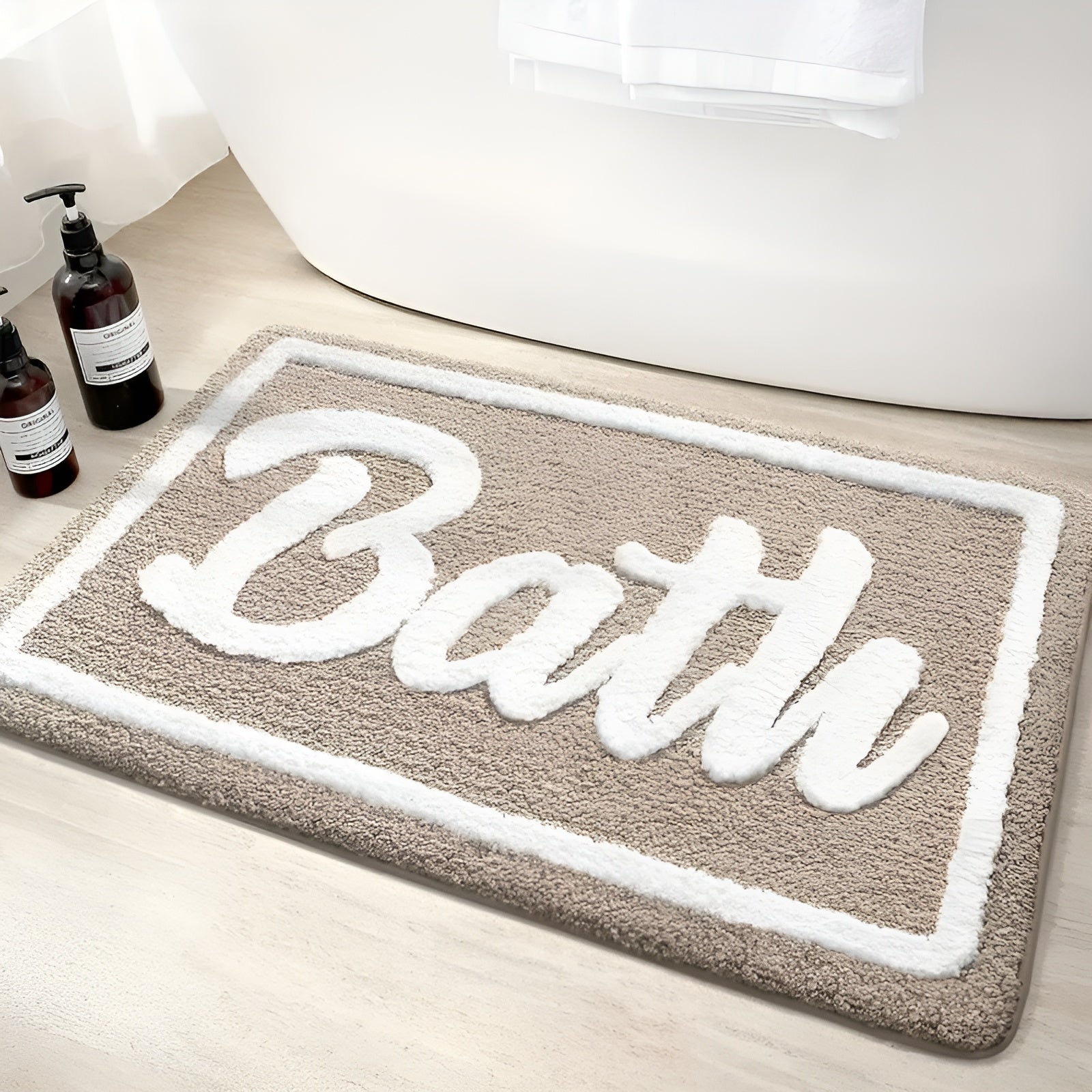 Mykt Baderomsteppe – Sklisikkert og Absorberende | Perfekt som Juledekor eller Gave