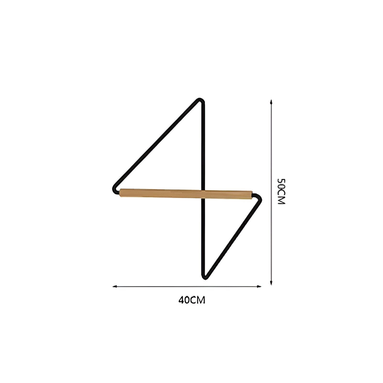Firkantet Veggkrok I Tre Og Metall – Minimalistisk Klesstativ I Designerstil