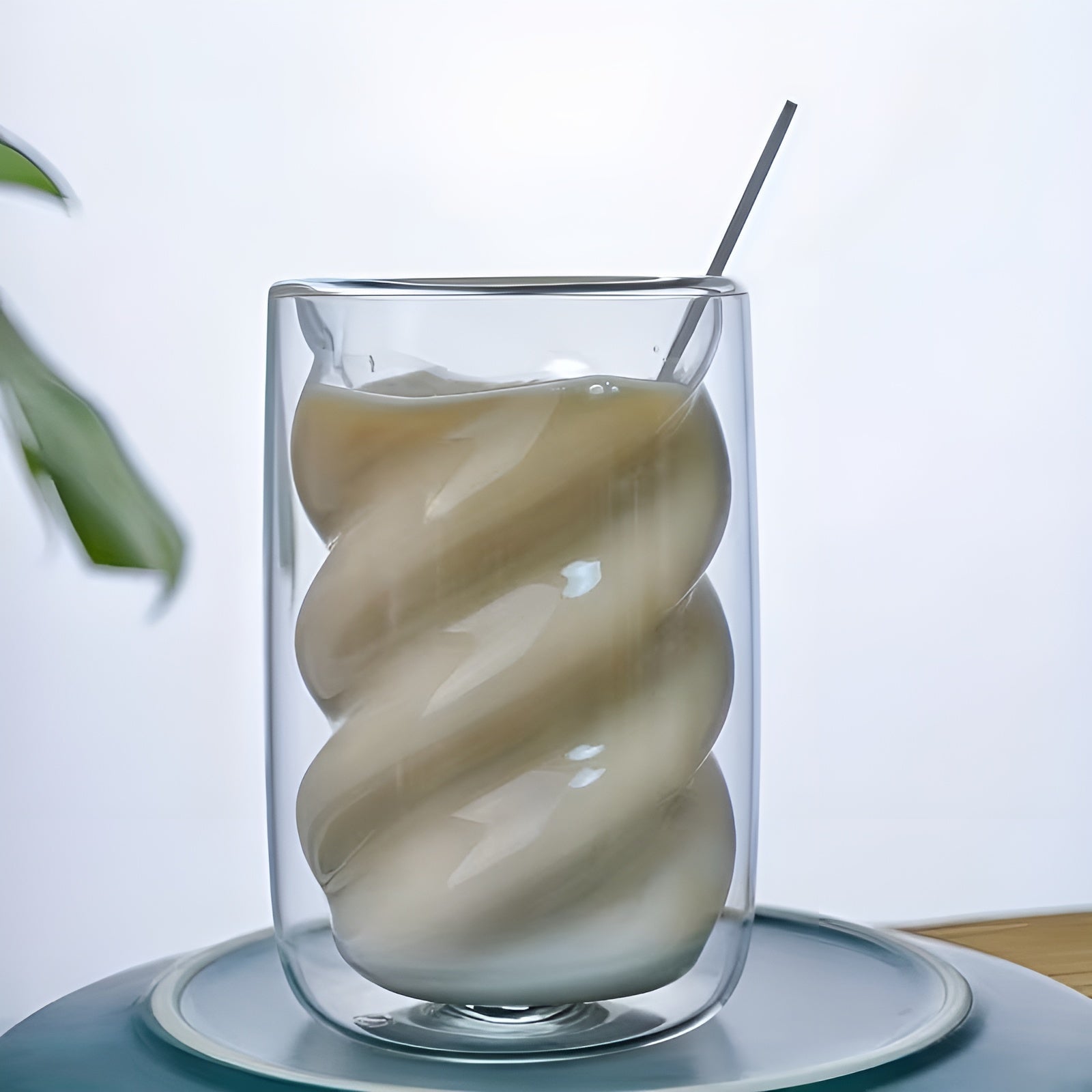 Dobbeltveggede Spiralglass i 4-pk – Varmeisolerende og Hitzebestandige | Perfekt for Kaffe Te og Dessert - Tumblere