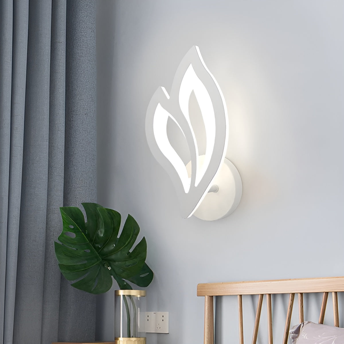Leafglow Moderne Led-Vegglampe – Skandinavisk Design Og Behagelig Lys | Til Hjemmet
