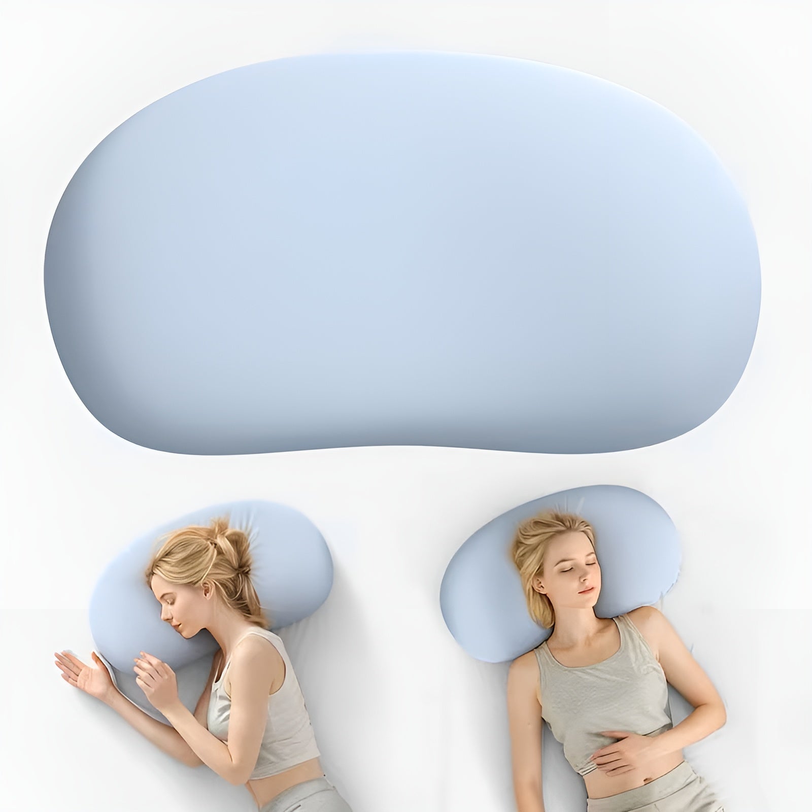Nackenkissen mit ergonomischer Form – Entlastend und Weich | Für erholsamen Schlaf - Blå - Reiseputer