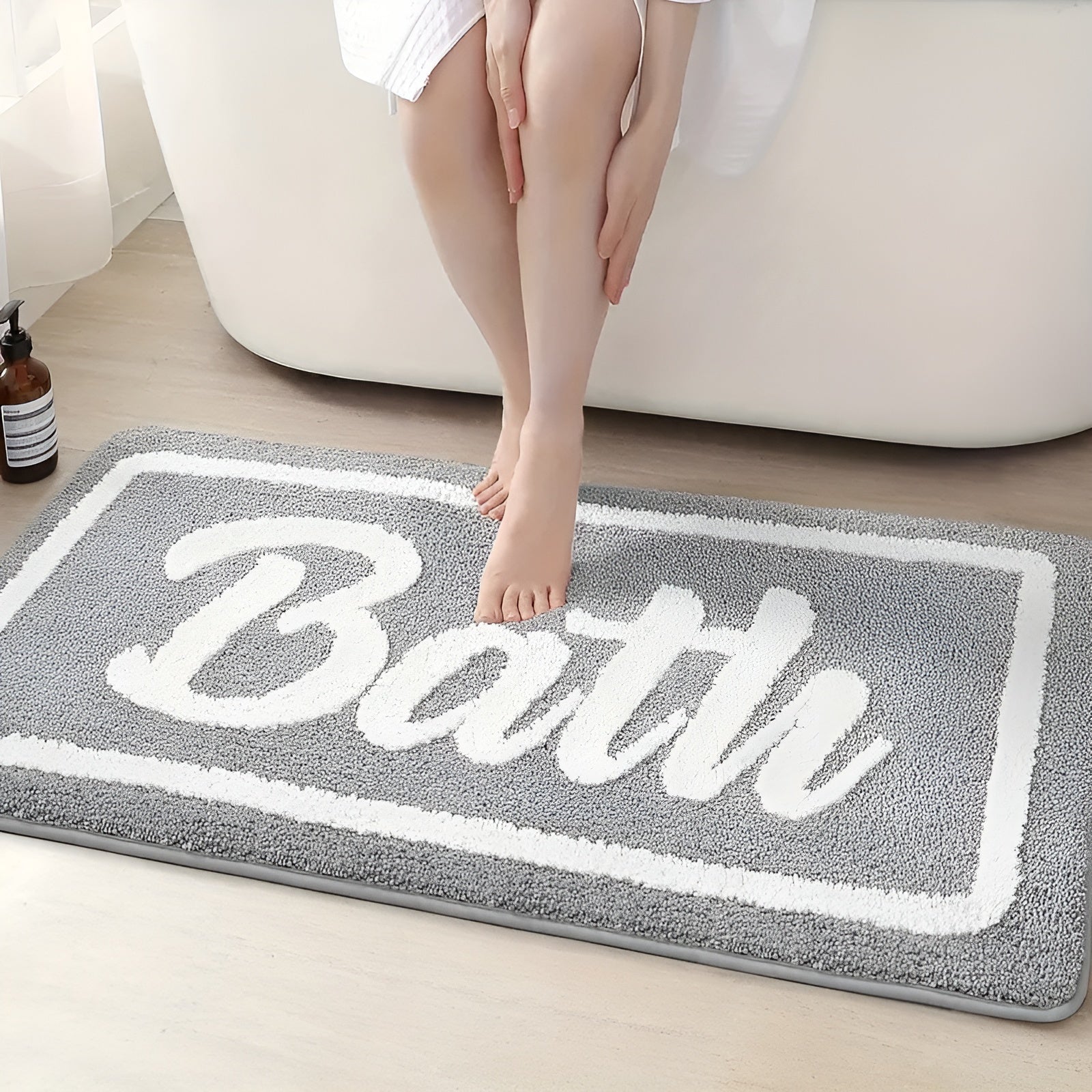 Mykt Baderomsteppe – Sklisikkert og Absorberende | Perfekt som Juledekor eller Gave