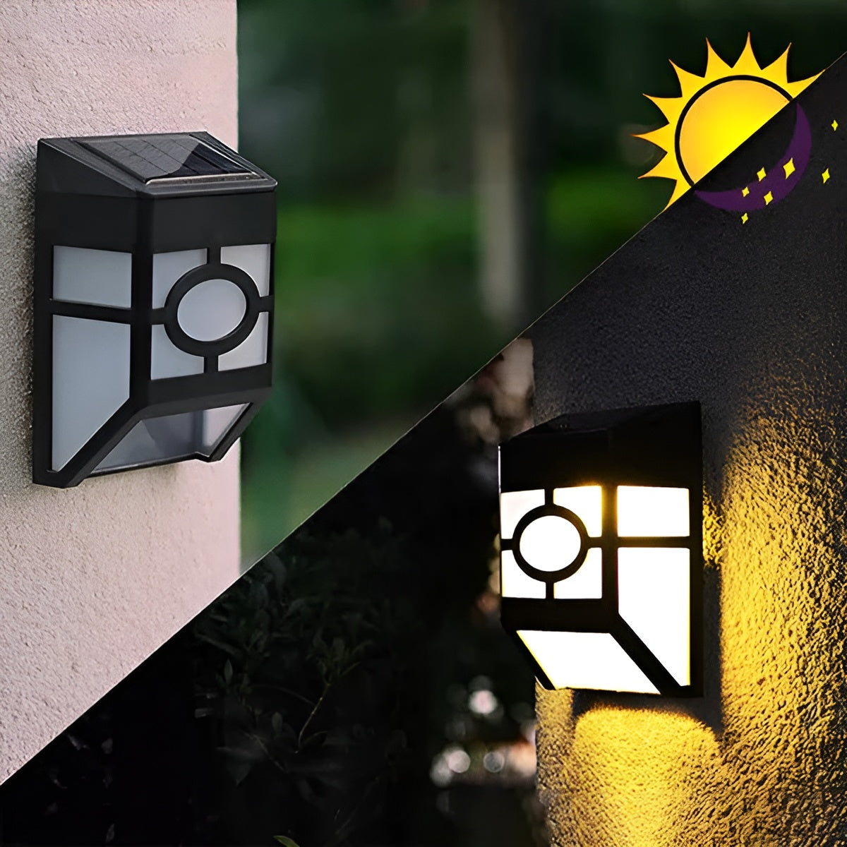 Solcelle LED Vegglampe – Energisparende og Værbestandig | 2-pakning for Utendørsbruk