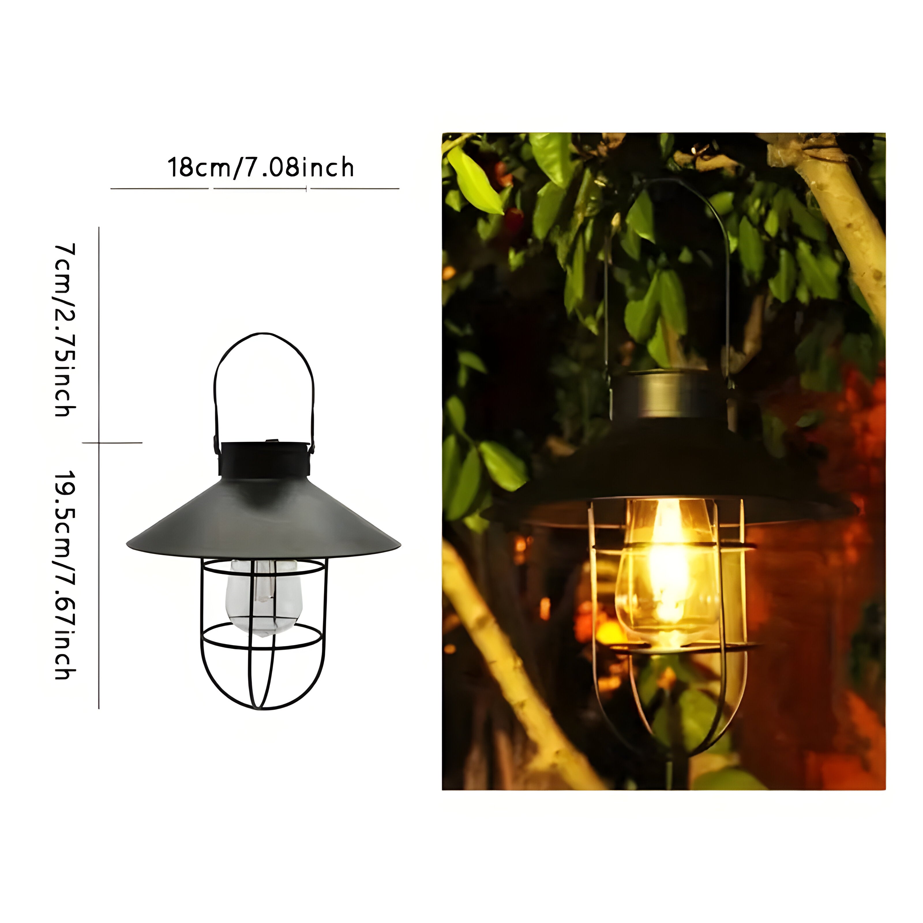 Solcelle LED Utendørslamper - Vanntett, Automatisk & Energisparende (2stk)