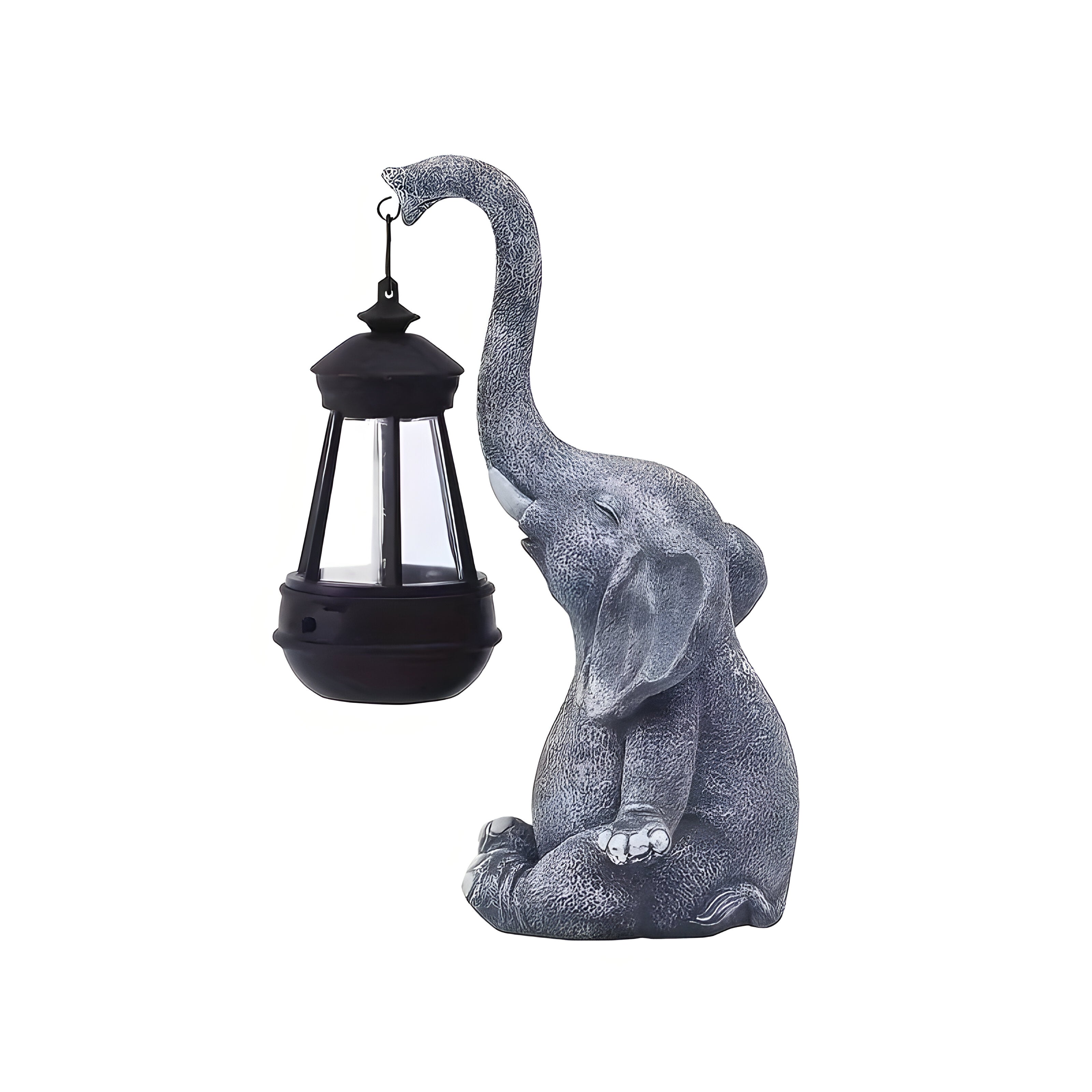 Klaren – Solardrevet Elefantstatue Med Led-lys